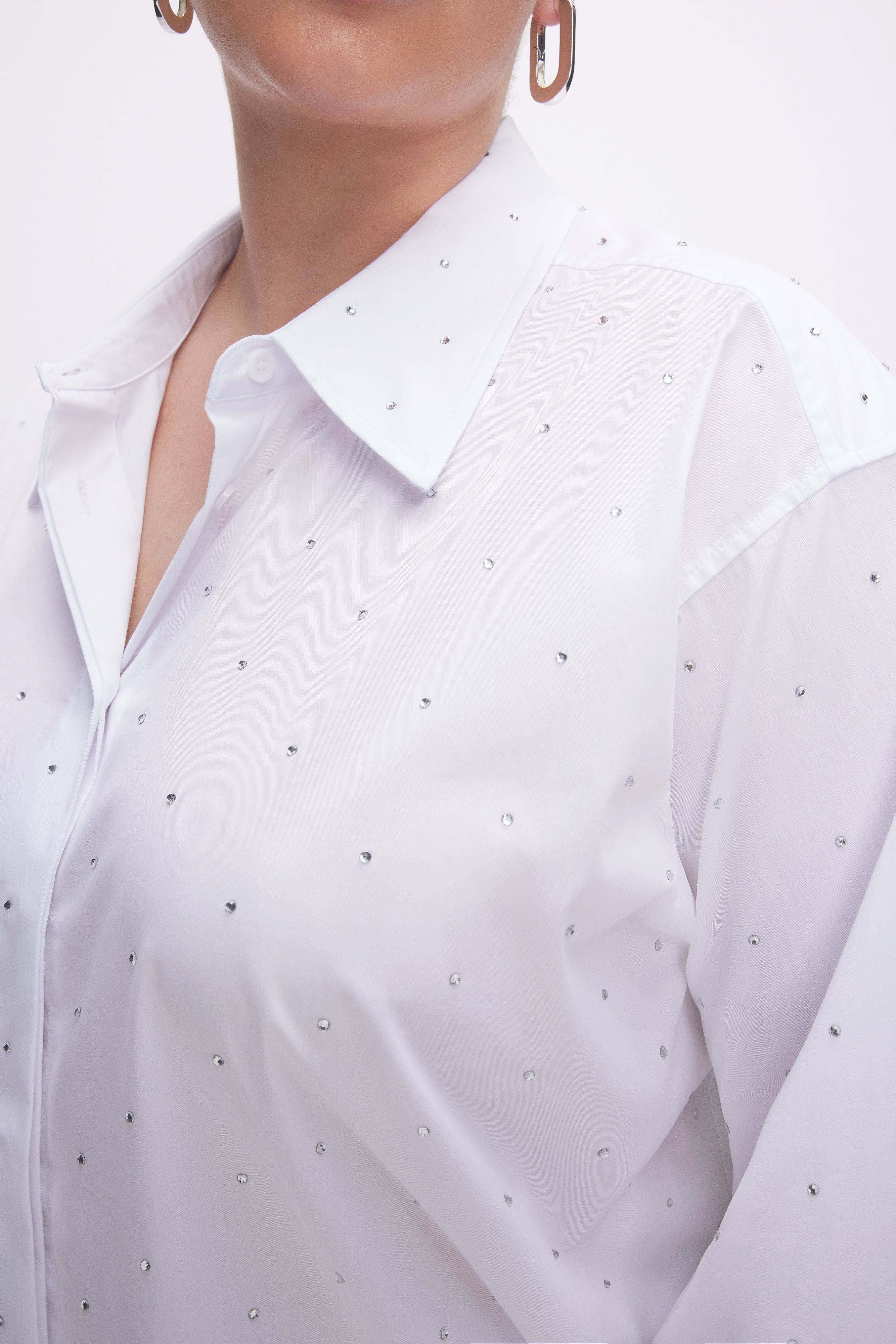 CRYSTAL GOOD SHIRT | WHITE001 sold by Good American product image thumbnail 10