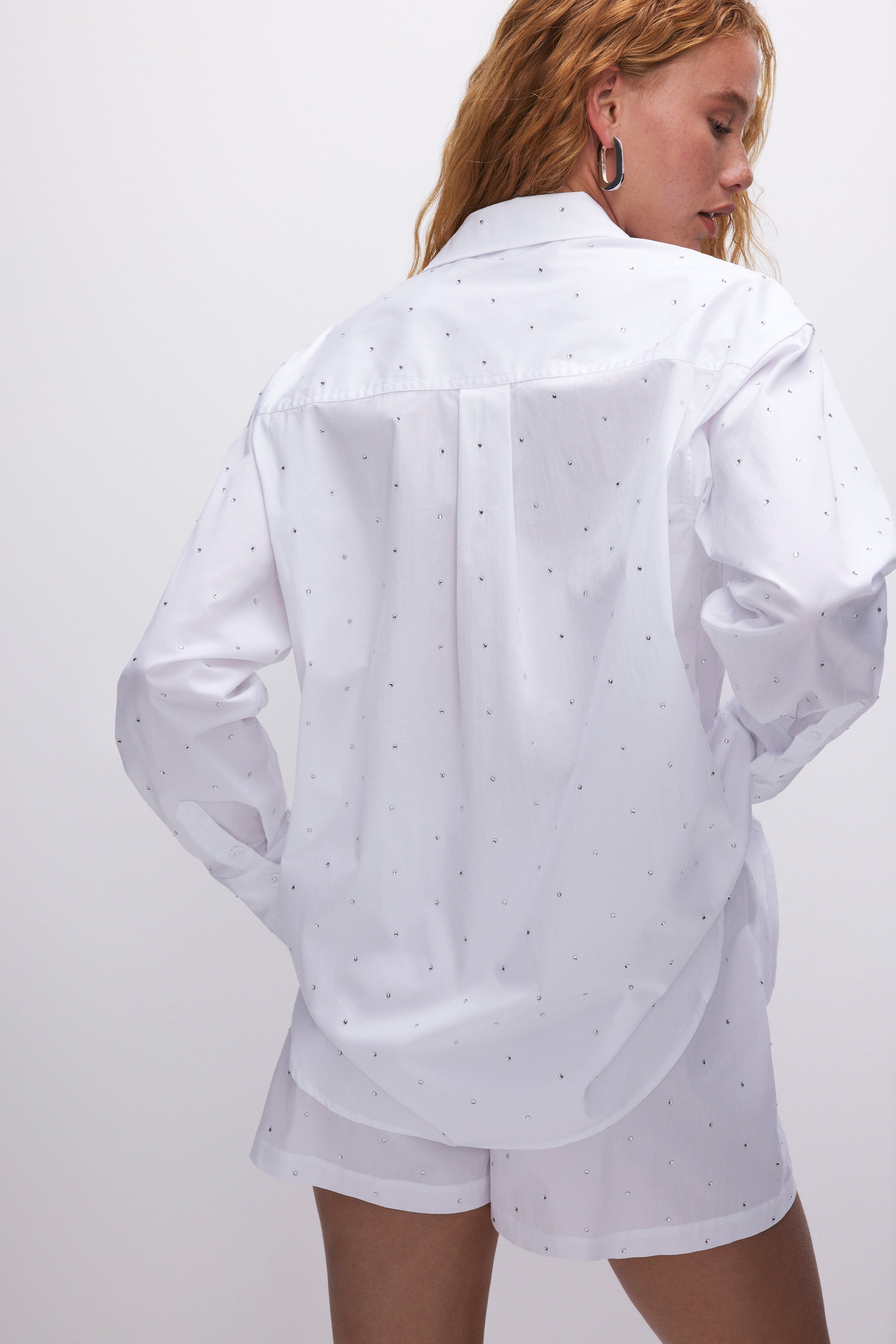 CRYSTAL GOOD SHIRT | WHITE001 sold by Good American product image thumbnail 2