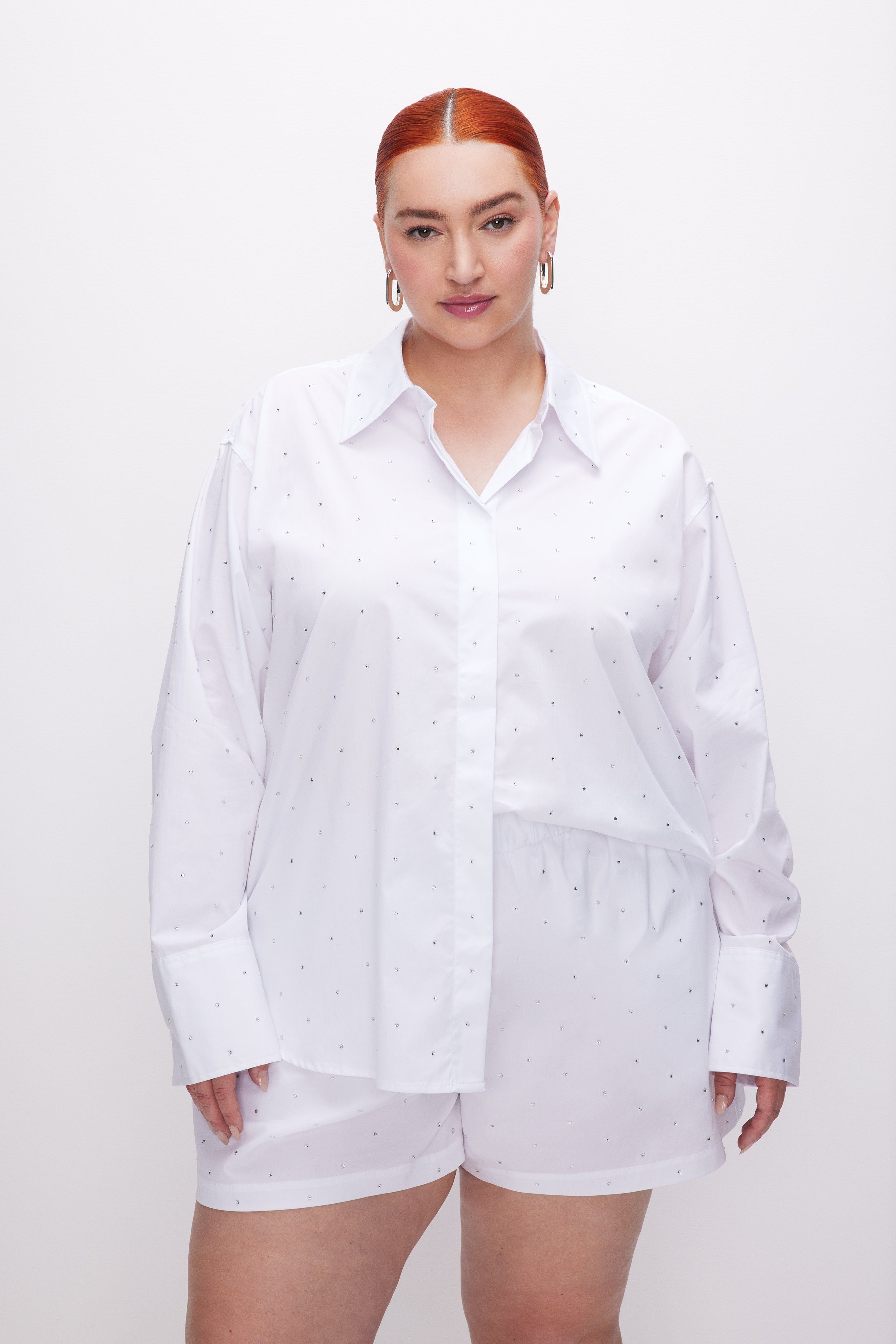 CRYSTAL GOOD SHIRT | WHITE001 sold by Good American product image thumbnail 6
