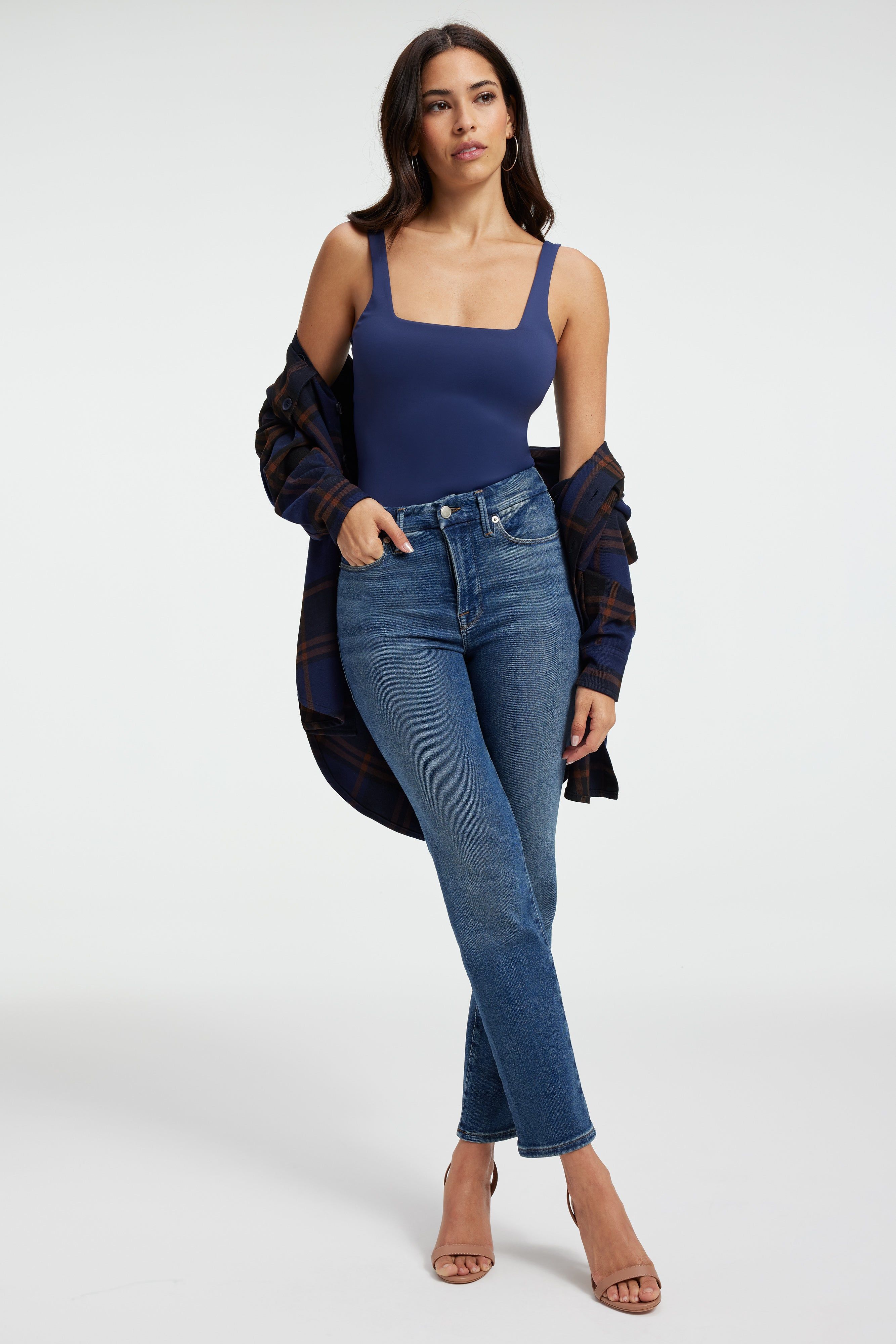 GOOD LEGS STRAIGHT JEANS| INDIGO332 sold by Good American