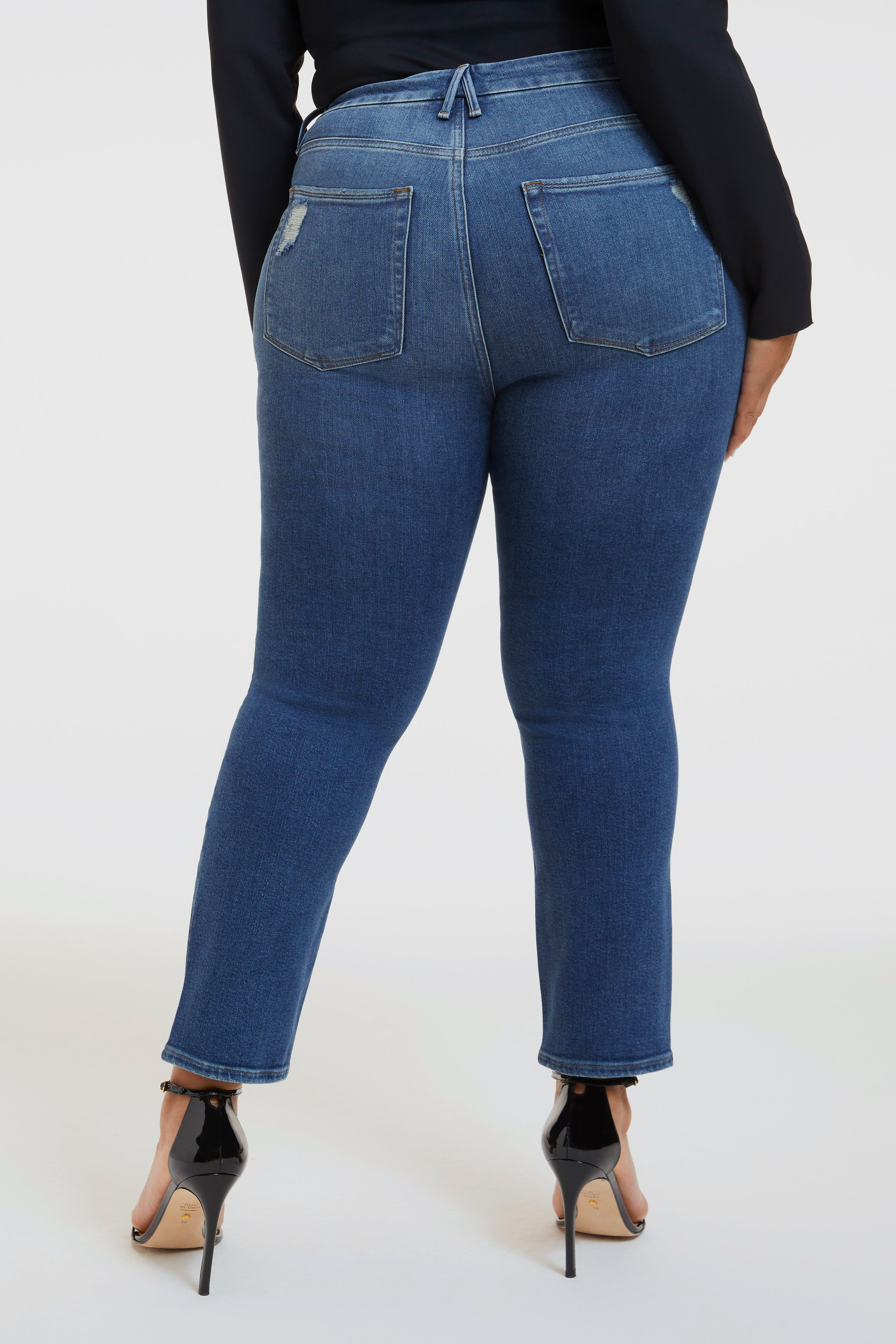 GOOD LEGS CIGARETTE LIGHT COMPRESSION JEANS | INDIGO228 sold by Good American product image thumbnail 9