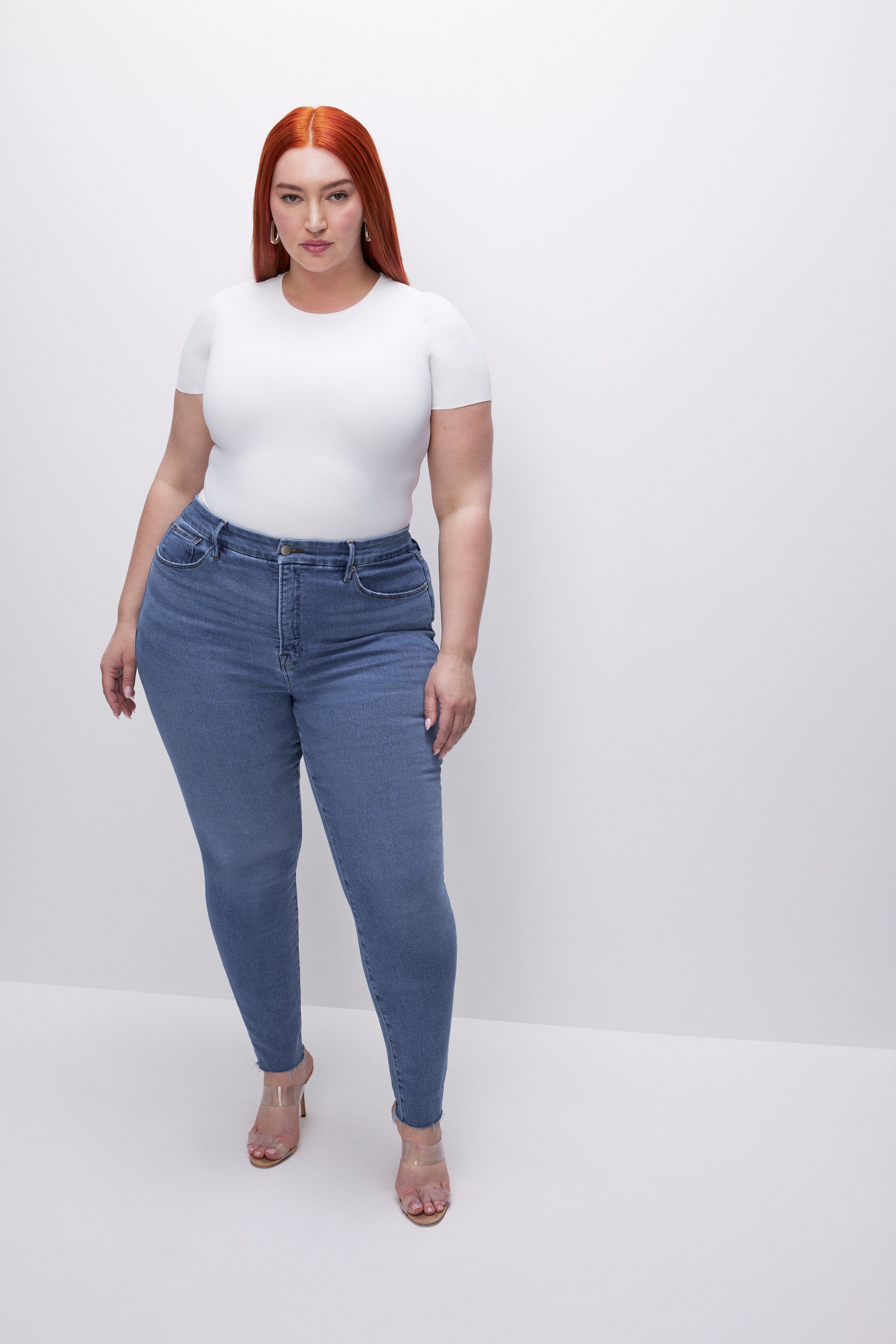 GOOD LEGS SKINNY JEANS | INDIGO451 sold by Good American product image thumbnail 3