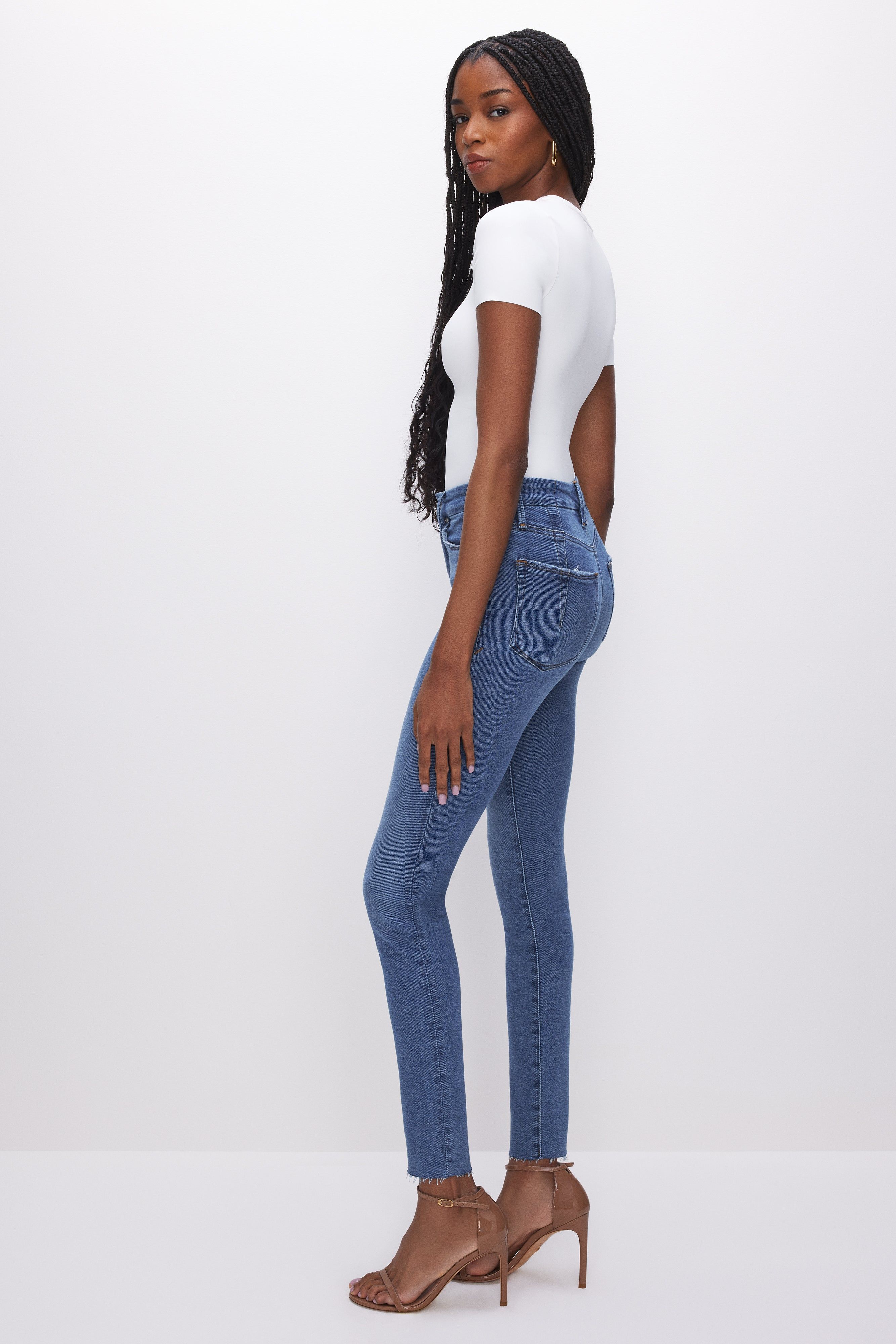 GOOD LEGS SKINNY JEANS | INDIGO451 sold by Good American product image thumbnail 9