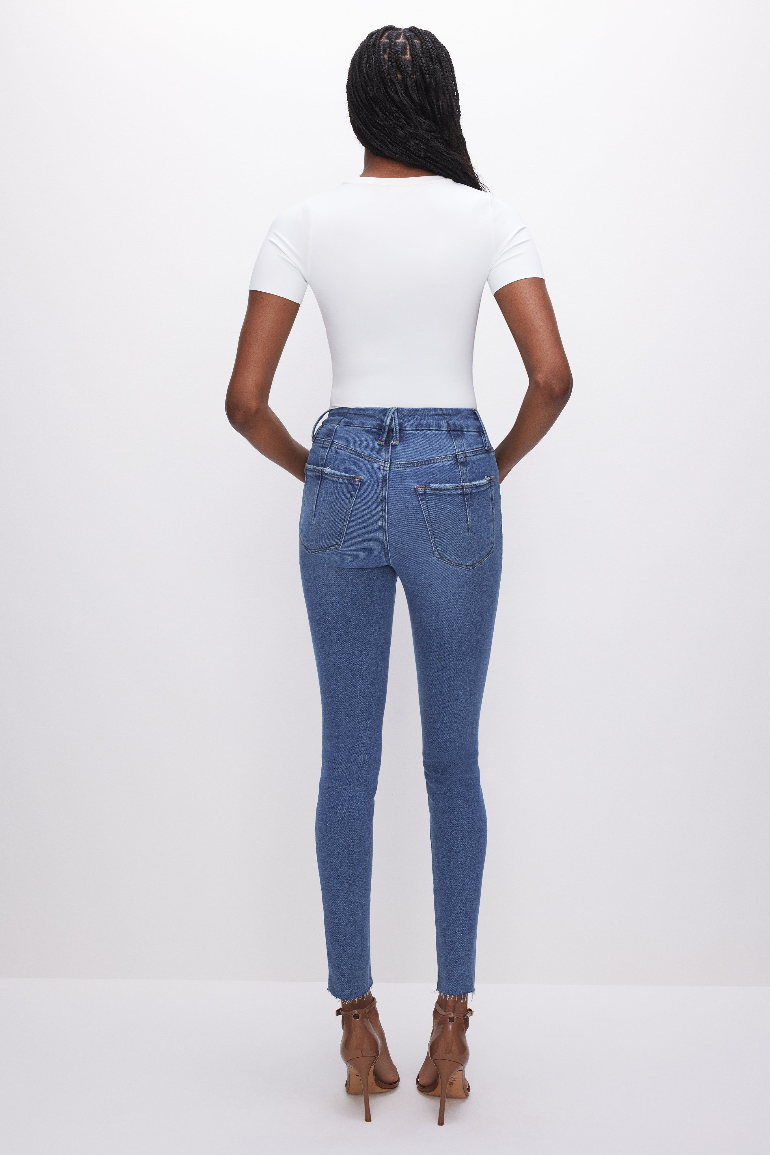 GOOD LEGS SKINNY JEANS | INDIGO451 sold by Good American product image thumbnail 10