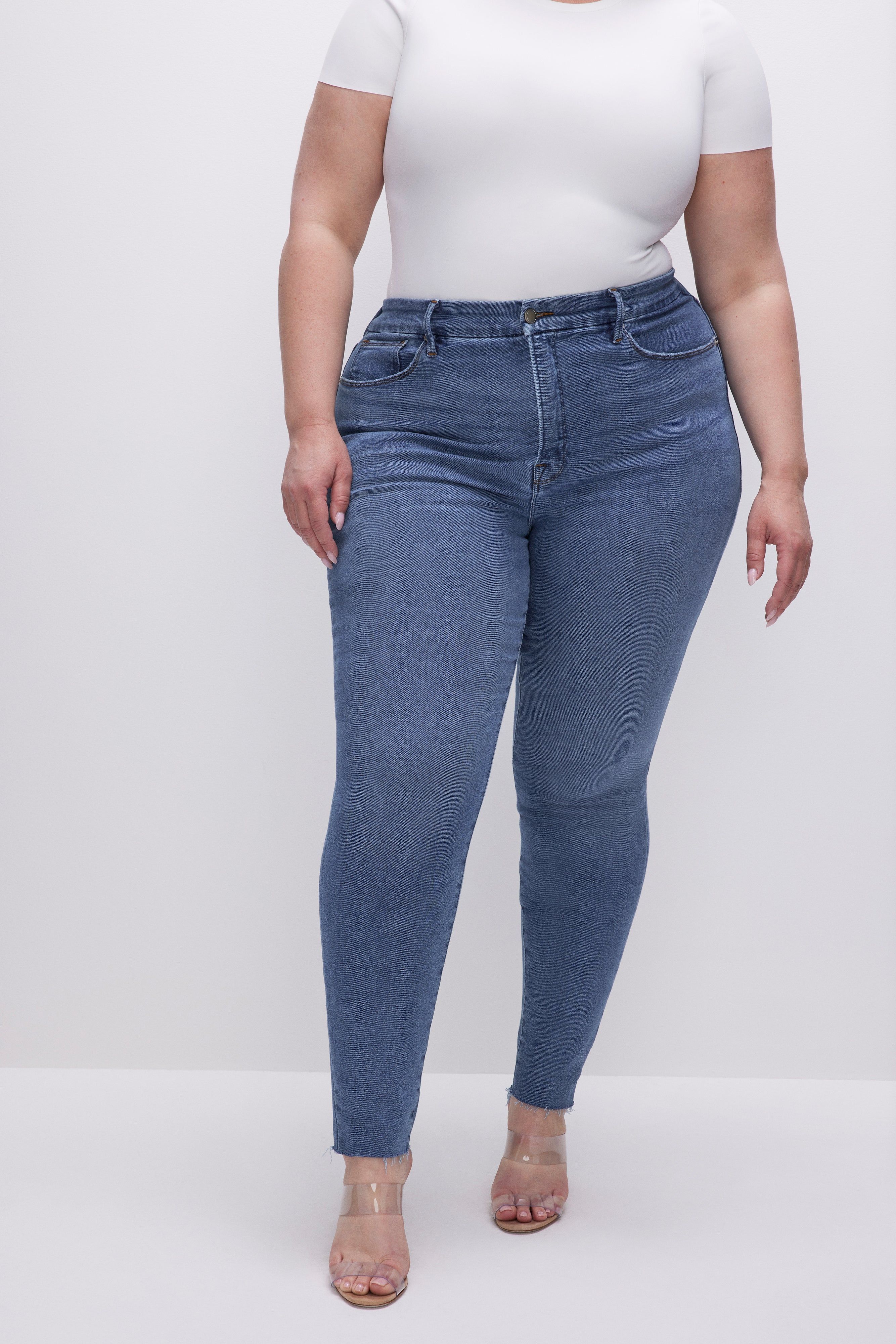 GOOD LEGS SKINNY JEANS | INDIGO451 sold by Good American product image thumbnail 2