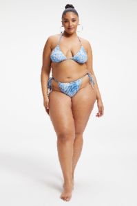 ALWAYS FITS TINY TIES BIKINI TOP | INDIGO TIE DYE002 sold by Good American