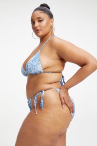 ALWAYS FITS TINY TIES BIKINI TOP | INDIGO TIE DYE002 sold by Good American