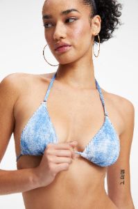 ALWAYS FITS TINY TIES BIKINI TOP | INDIGO TIE DYE002 sold by Good American