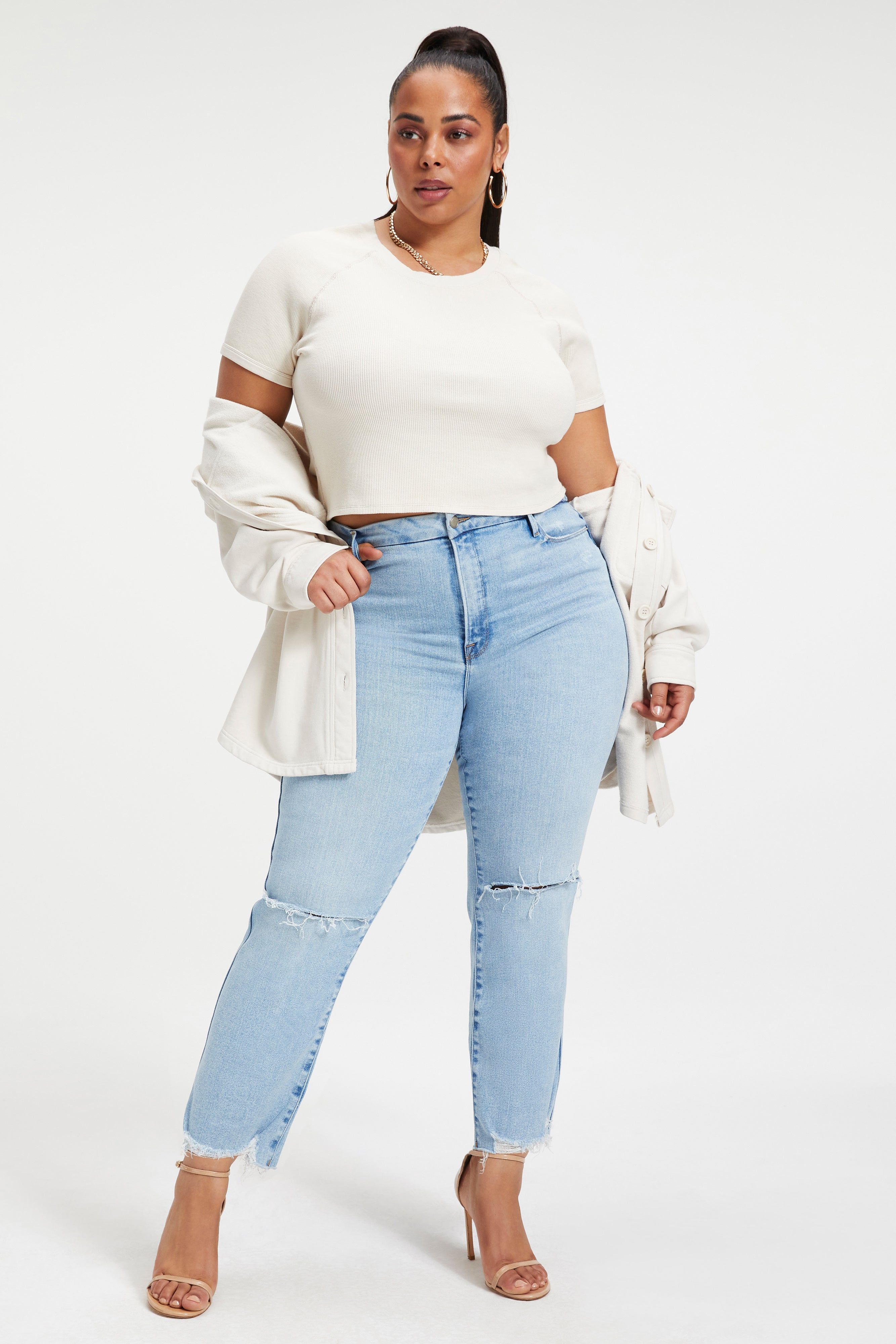 GOOD CURVE STRAIGHT JEANS | INDIGO035 sold by Good American product image thumbnail 14