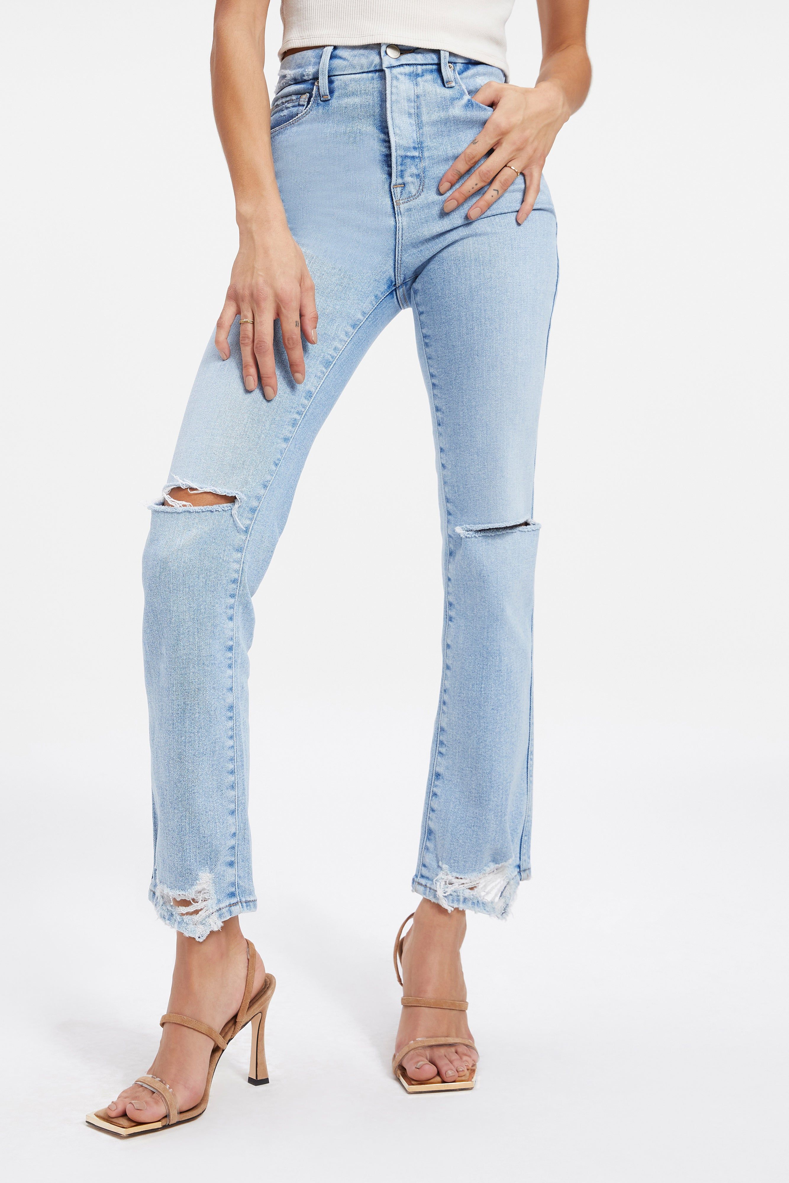 GOOD CURVE STRAIGHT JEANS | INDIGO035 sold by Good American product image thumbnail 7