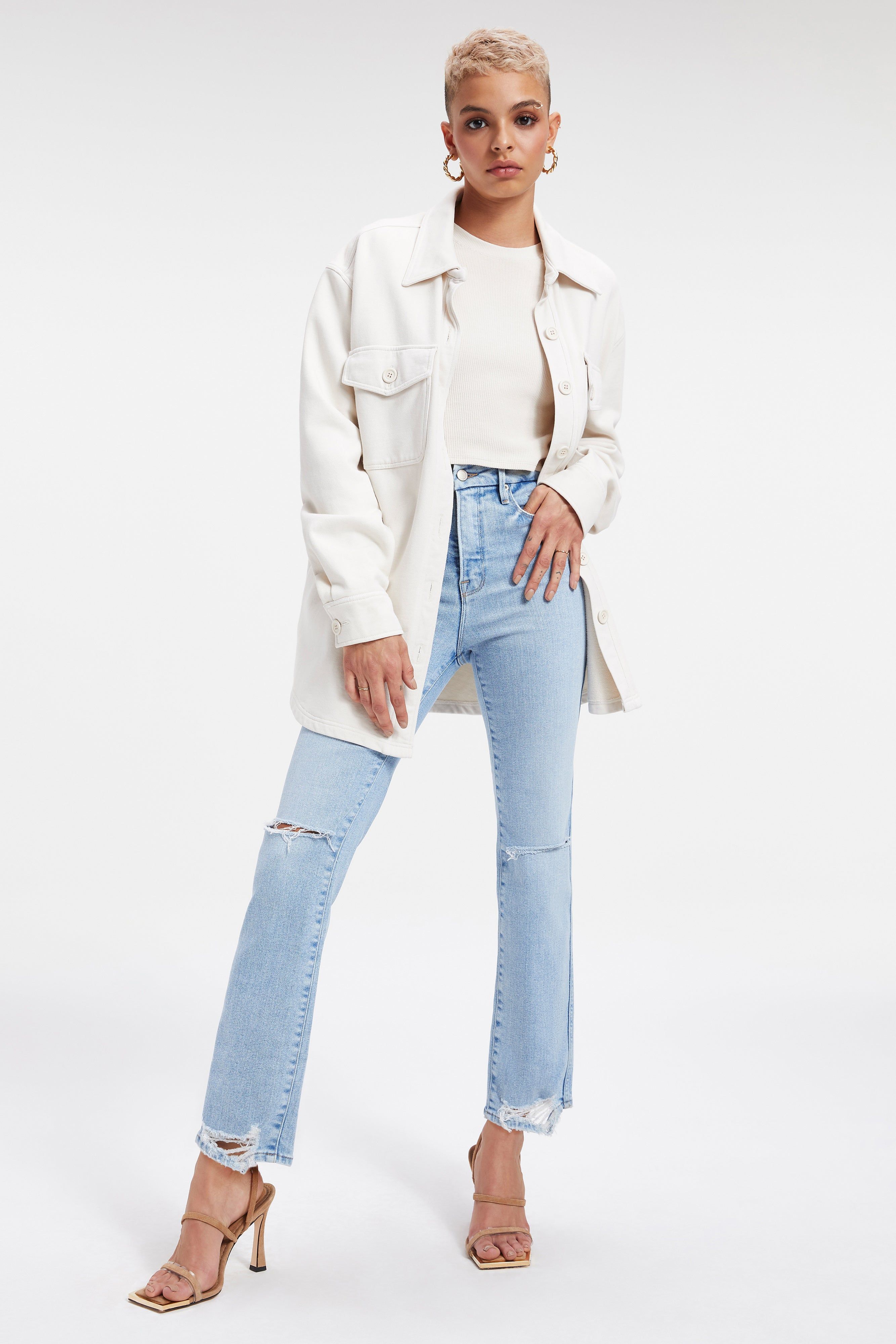 GOOD CURVE STRAIGHT JEANS | INDIGO035 sold by Good American product image thumbnail 8