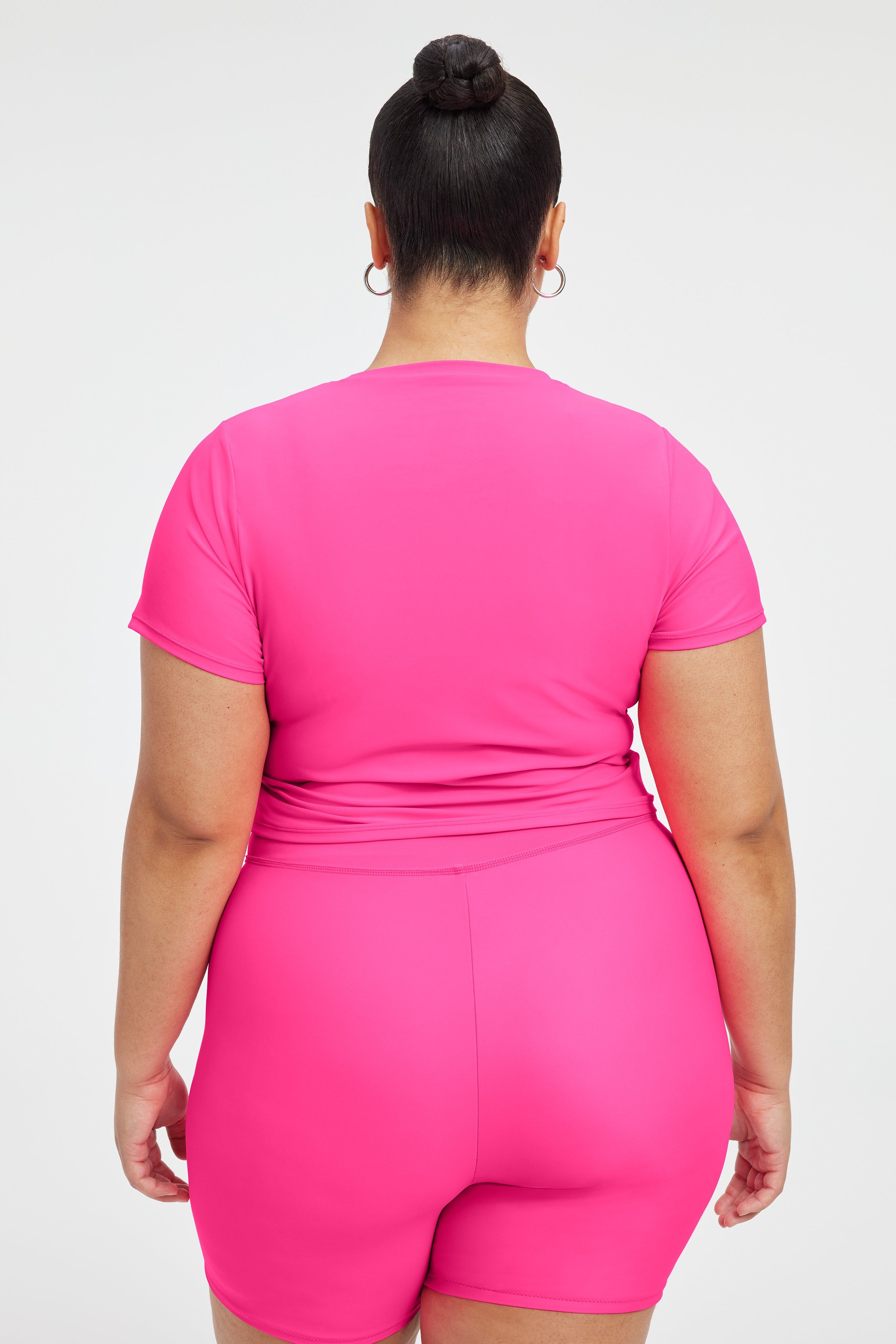 CROPPED SWIM TEE | KNOCKOUTPINK001 sold by Good American product image thumbnail 4