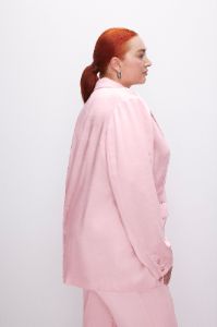 SATIN BLAZER | BUBBLE PINK003 sold by Good American