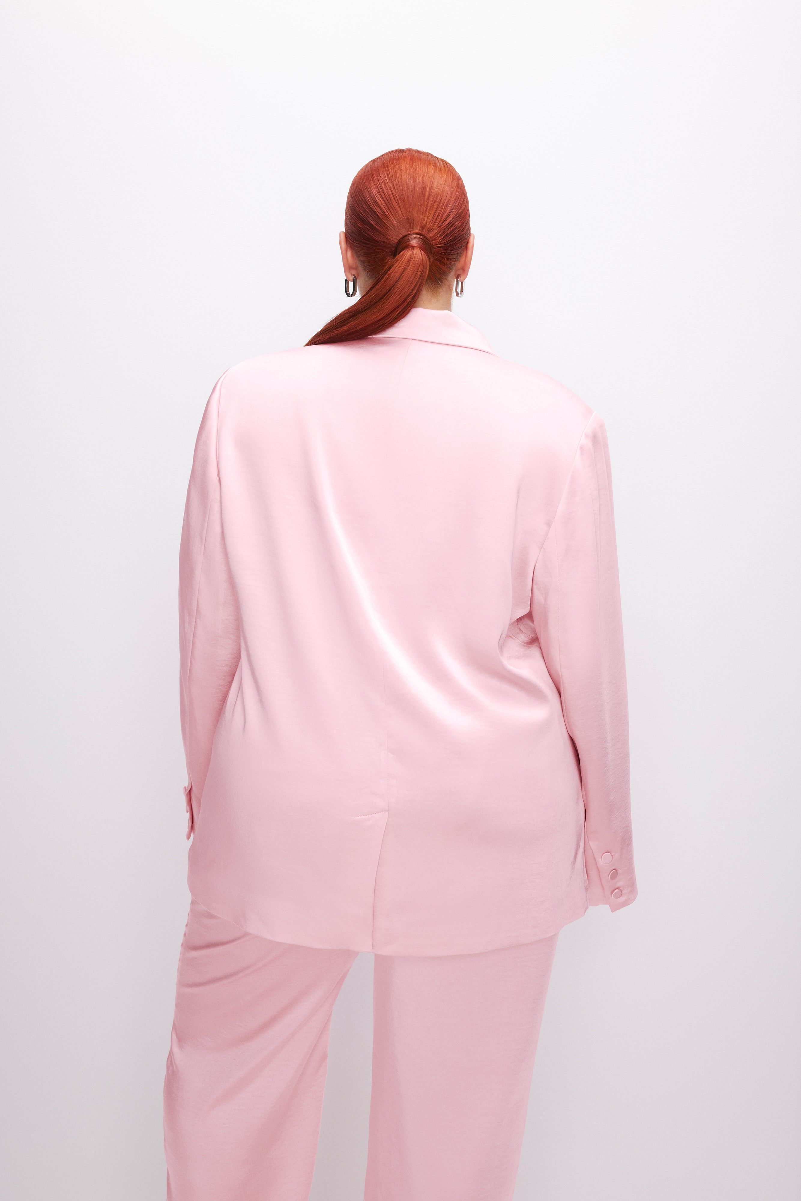 SATIN BLAZER | BUBBLE PINK003 sold by Good American product image thumbnail 9