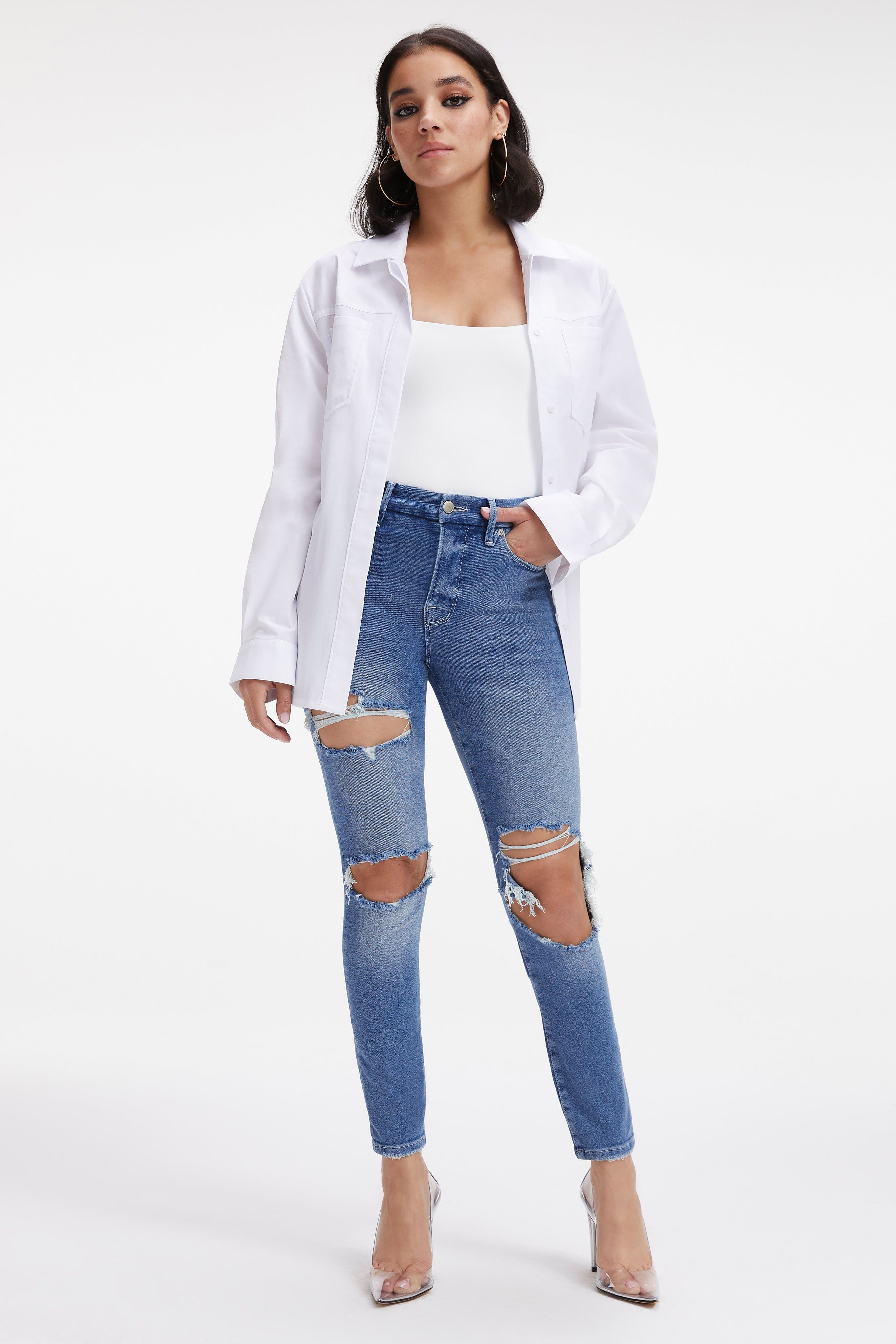 GOOD LEGS CROPPED JEANS | INDIGO230 sold by Good American