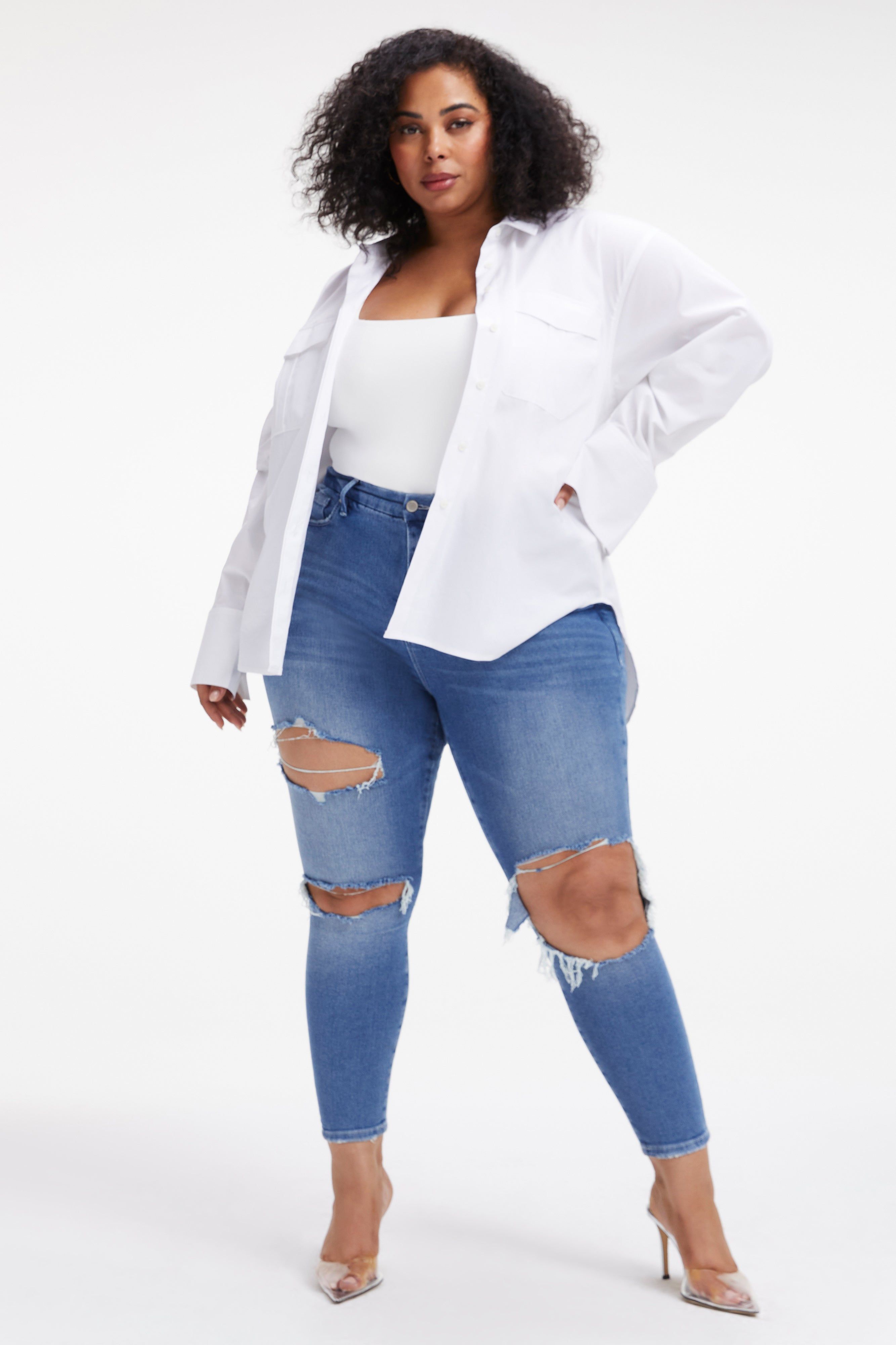 GOOD LEGS CROPPED JEANS | INDIGO230 sold by Good American product image thumbnail 8