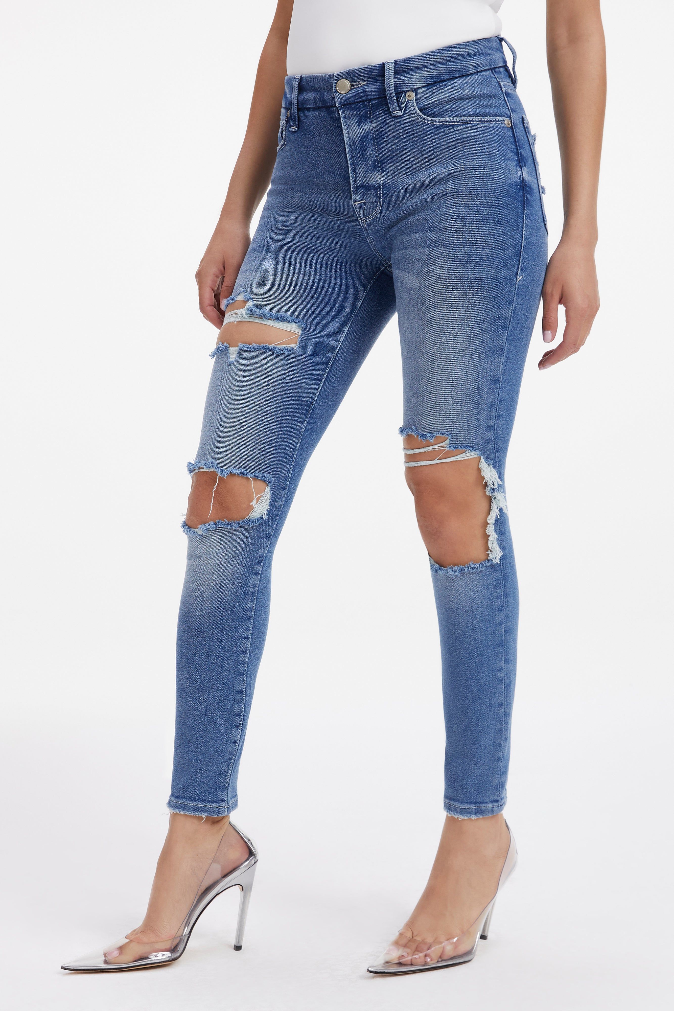 GOOD LEGS CROPPED JEANS | INDIGO230 sold by Good American product image thumbnail 4