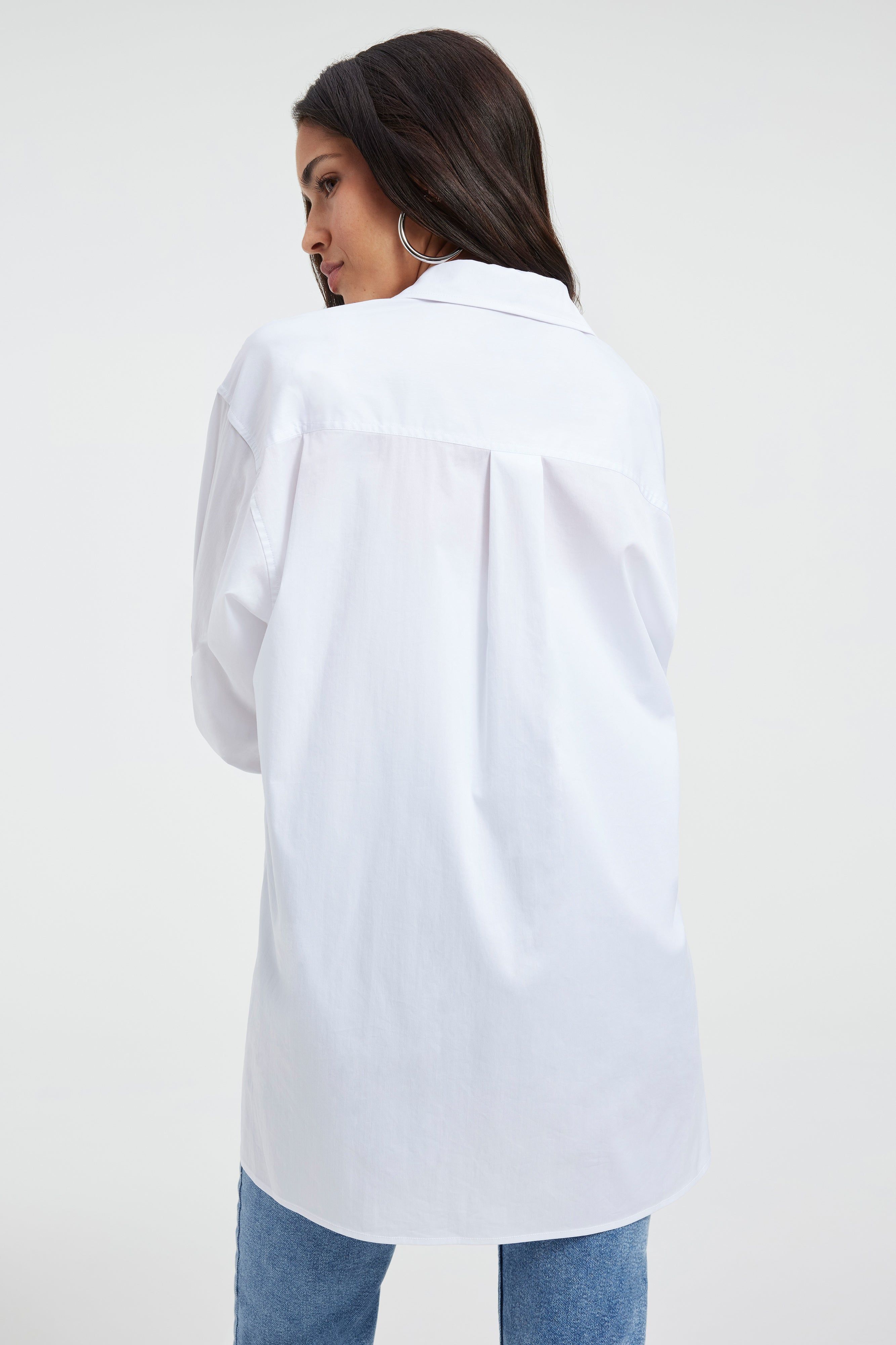 HI LOW GOOD SHIRT | WHITE001 sold by Good American product image thumbnail 8