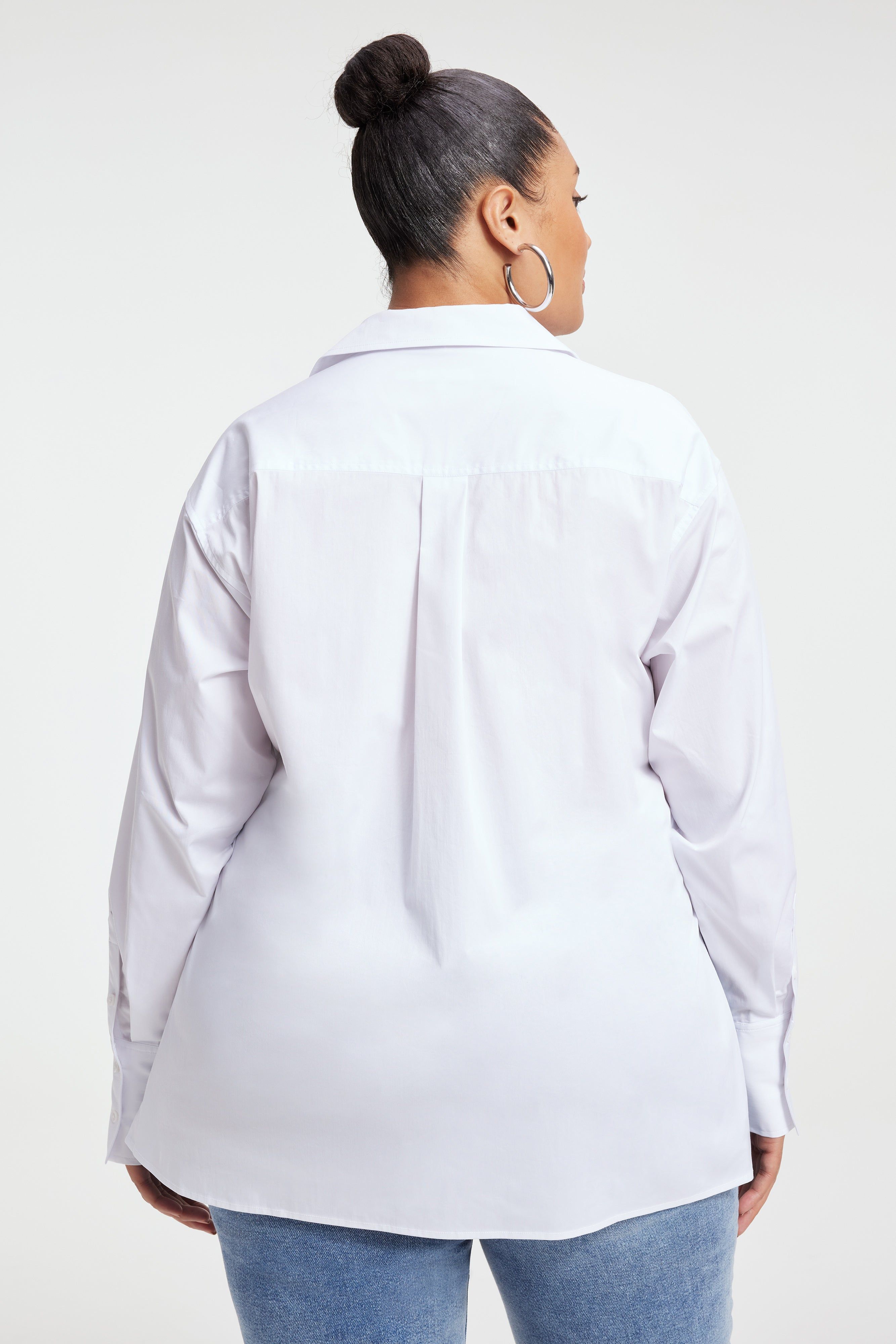 HI LOW GOOD SHIRT | WHITE001 sold by Good American product image thumbnail 2