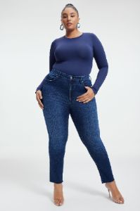 ALWAYS FITS GOOD CLASSIC SLIM JEANS | INDIGO446 sold by Good American
