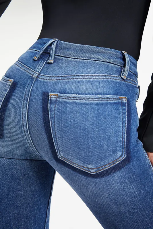 GOOD LEGS CROPPED JEANS | INDIGO008 sold by Good American