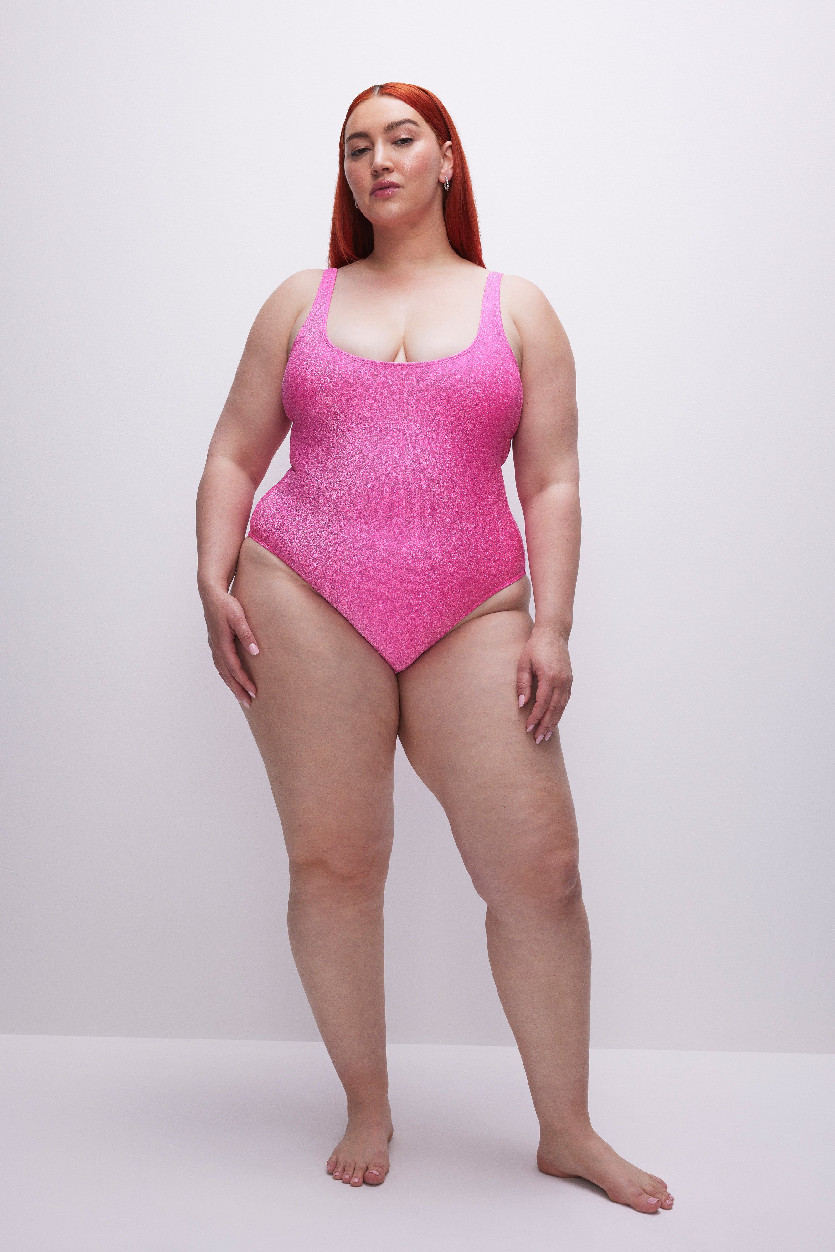 SPARKLE MODERN TANK ONE-PIECE | KNOCKOUTPINK001 sold by Good American product image thumbnail 2