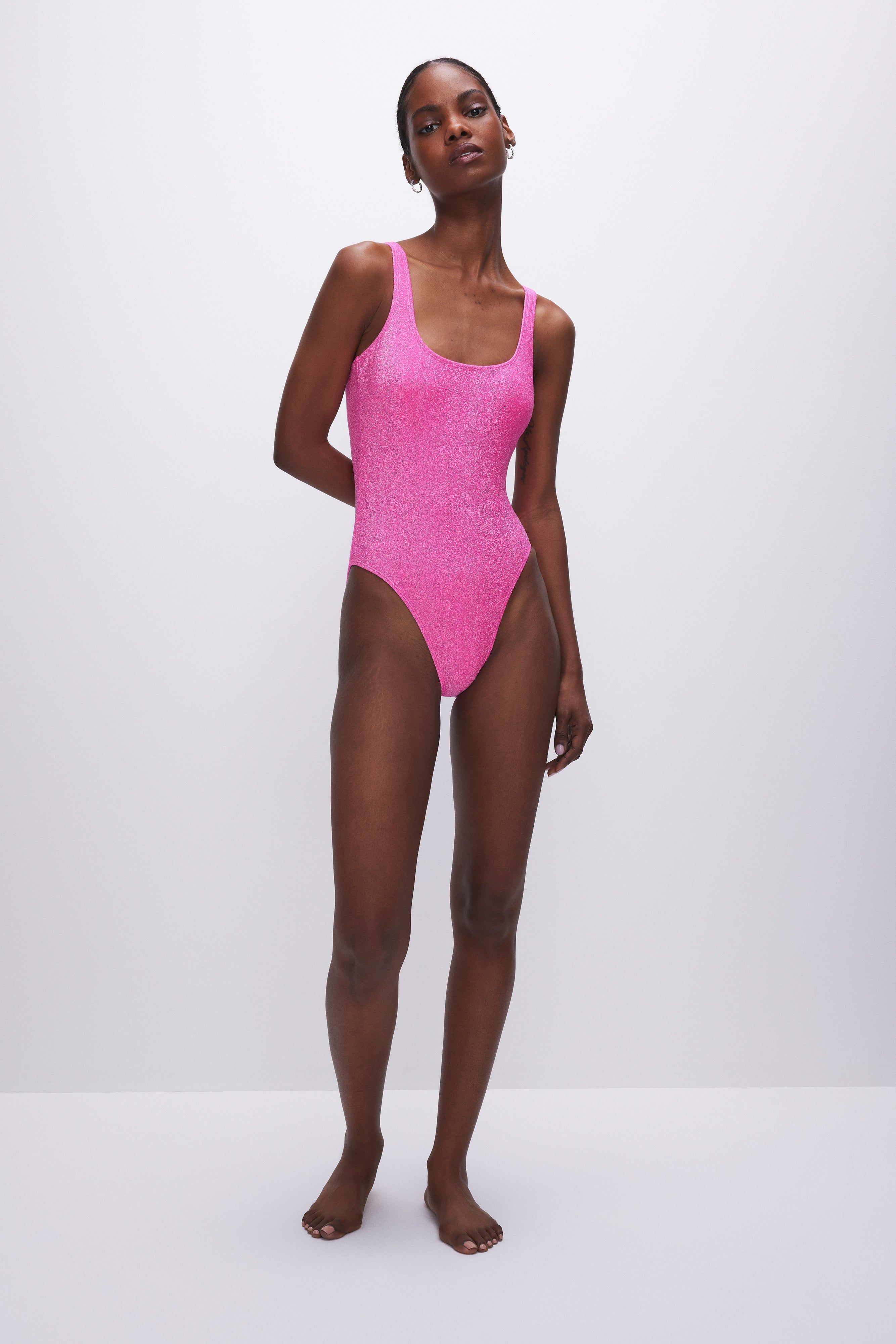 SPARKLE MODERN TANK ONE-PIECE | KNOCKOUTPINK001 sold by Good American product image thumbnail 7