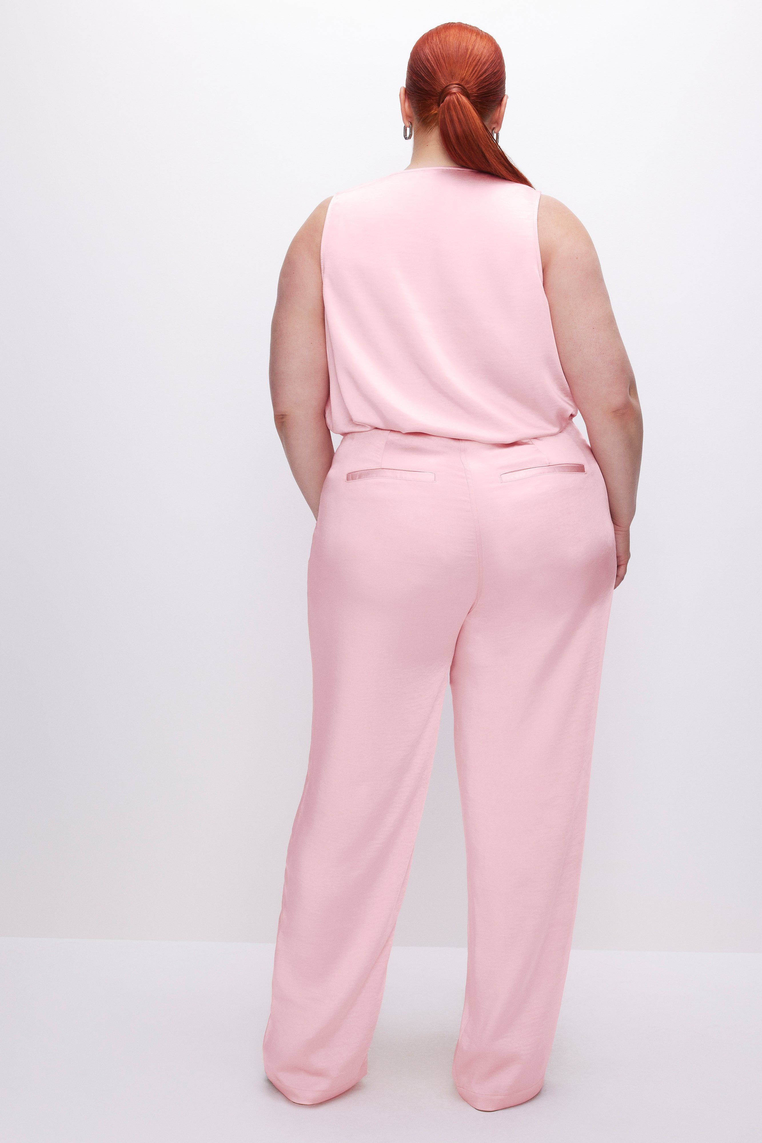 SATIN TROUSERS | BUBBLE PINK003 sold by Good American product image thumbnail 9