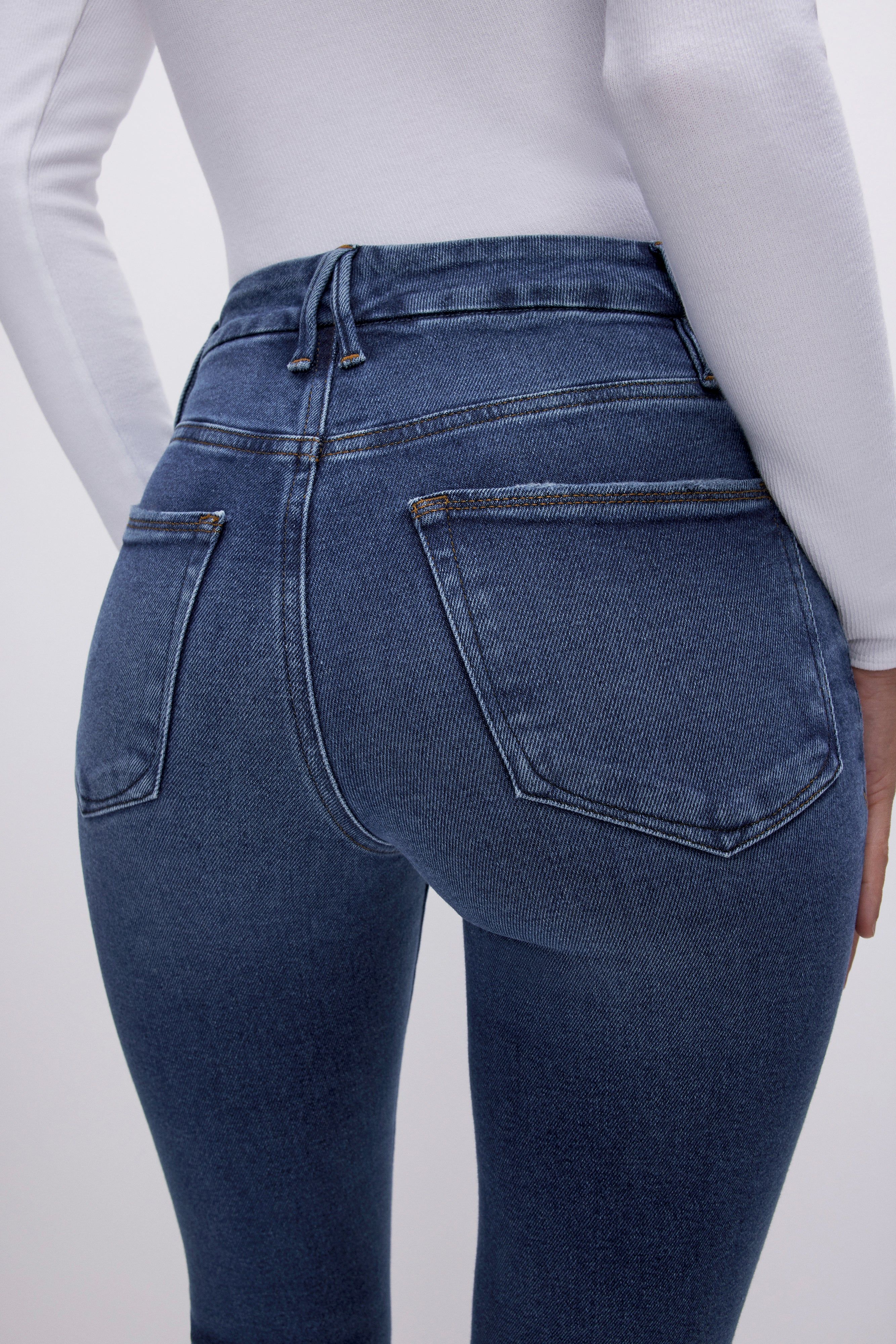 GOOD LEGS STRAIGHT JEANS | INDIGO394 sold by Good American product image thumbnail 5