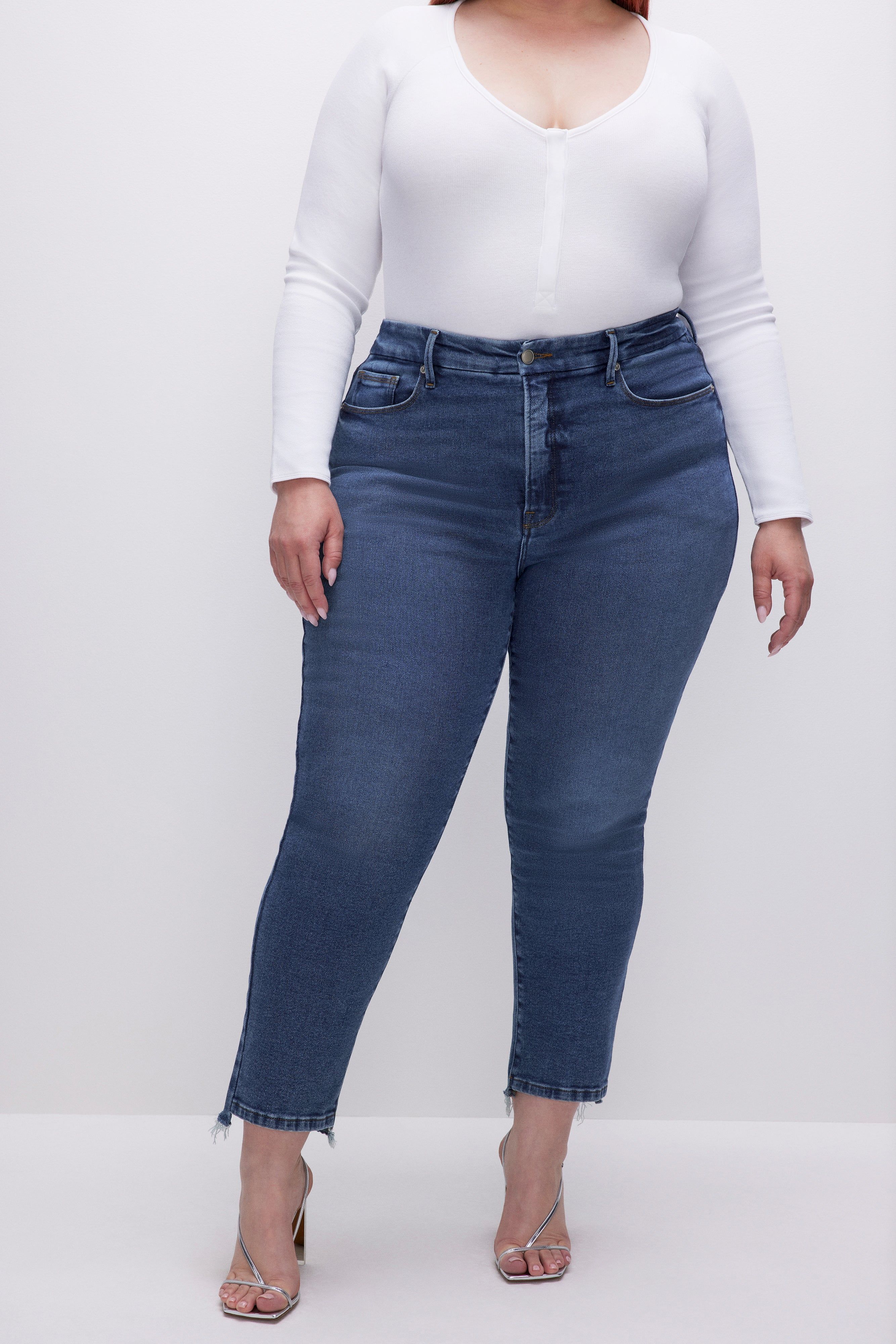 GOOD LEGS STRAIGHT JEANS | INDIGO394 sold by Good American product image thumbnail 10