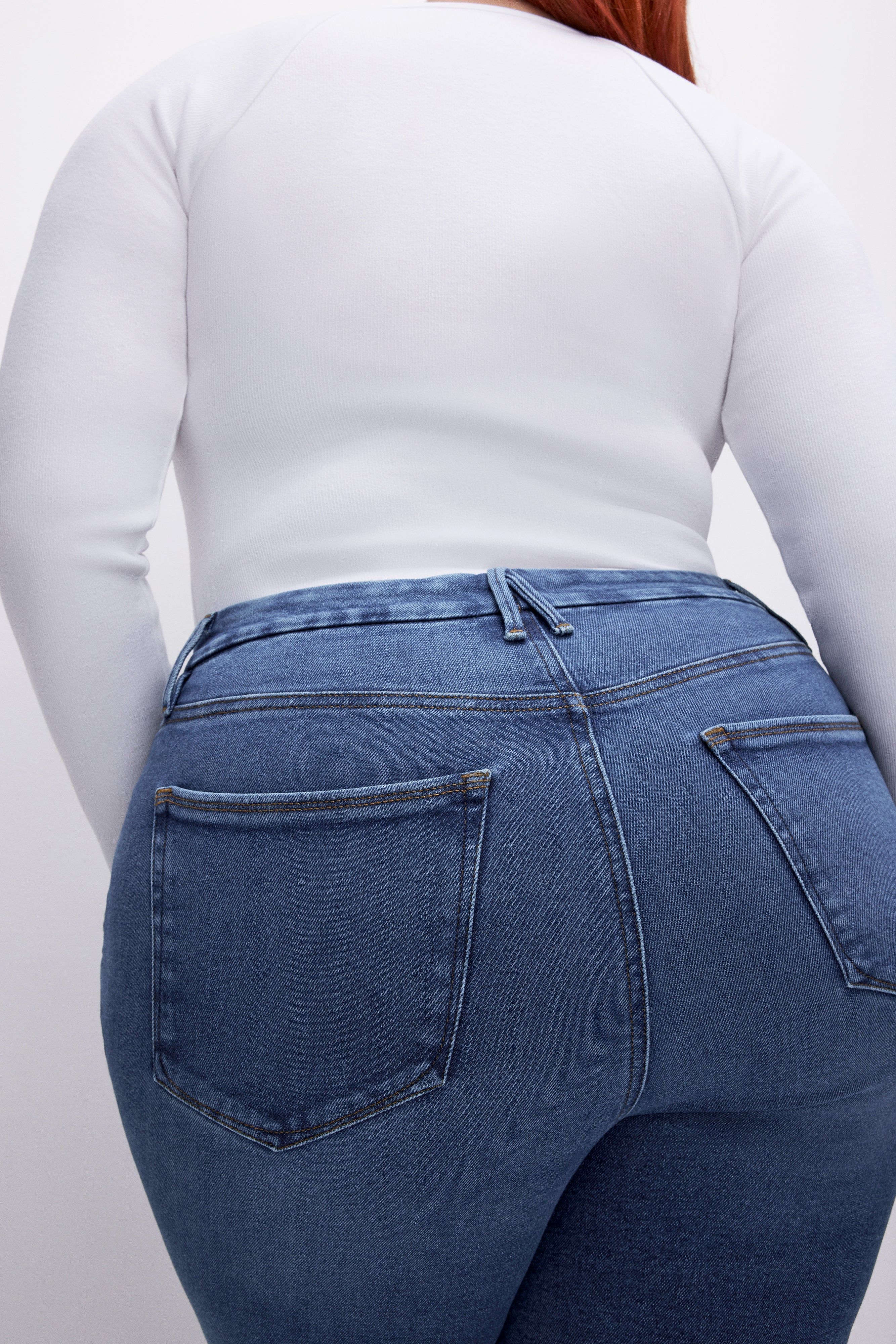 GOOD LEGS STRAIGHT JEANS | INDIGO394 sold by Good American product image thumbnail 8