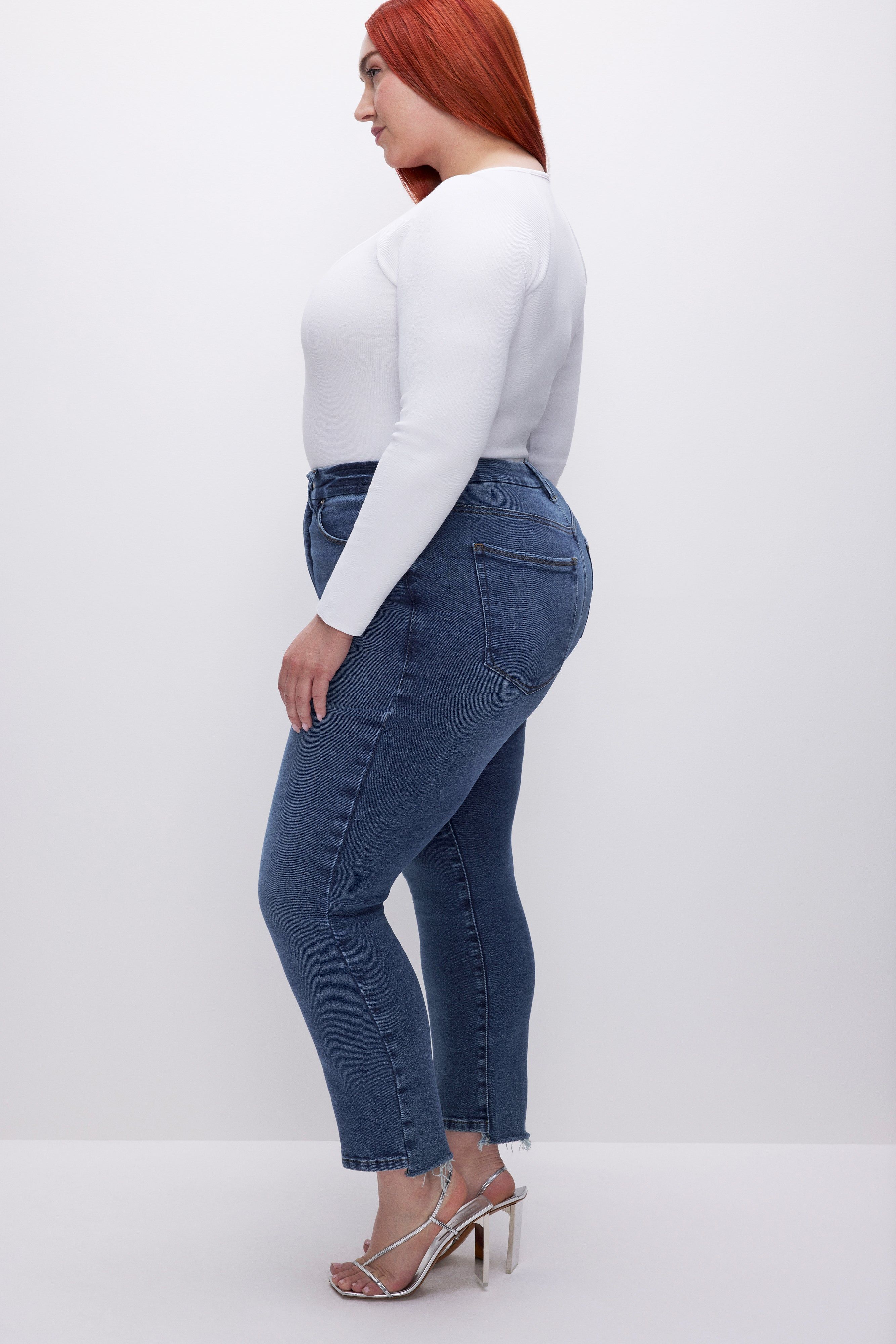 GOOD LEGS STRAIGHT JEANS | INDIGO394 sold by Good American product image thumbnail 7