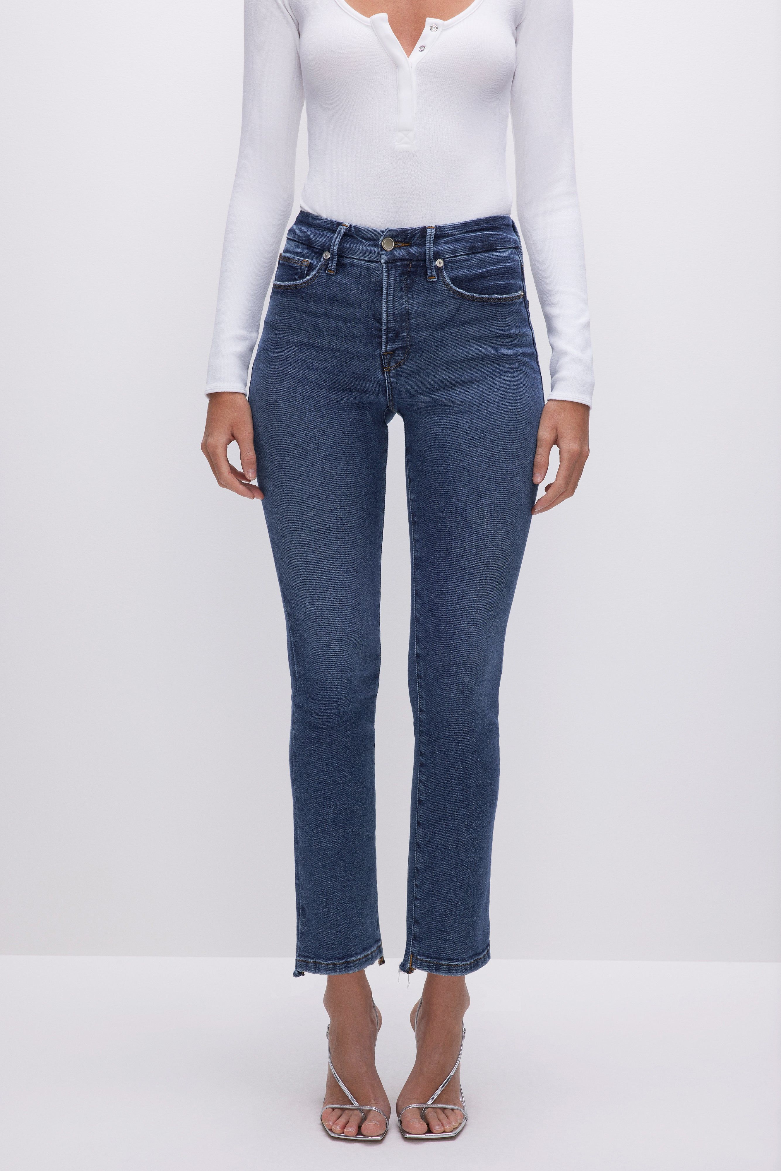 GOOD LEGS STRAIGHT JEANS | INDIGO394 sold by Good American product image thumbnail 2