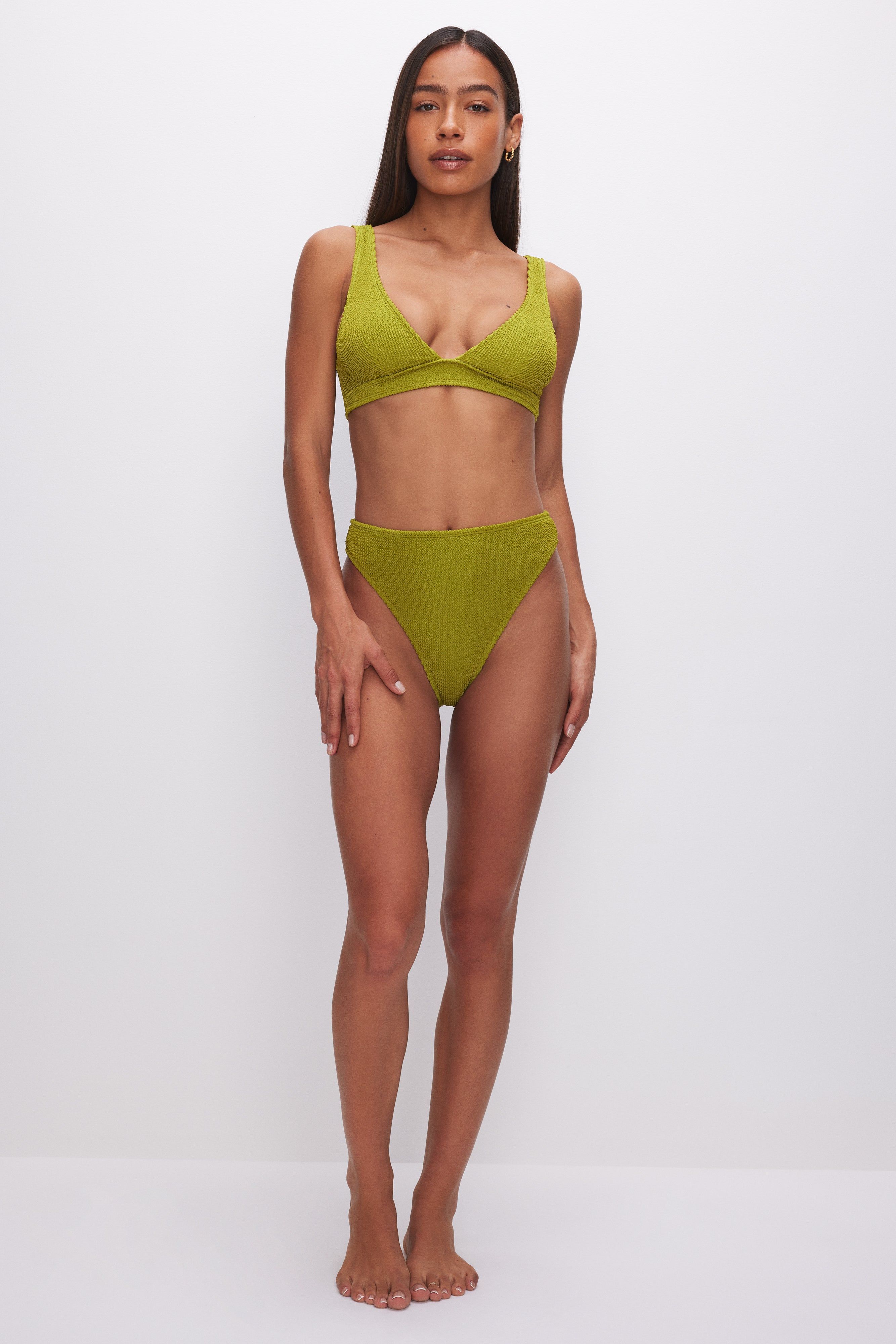 ALWAYS FITS CHEEKY BIKINI BOTTOM | CHARTRUSSE001 sold by Good American product image thumbnail 8