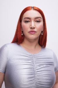 RUCHED CROPPED SWIM TEE | SILVER001 sold by Good American