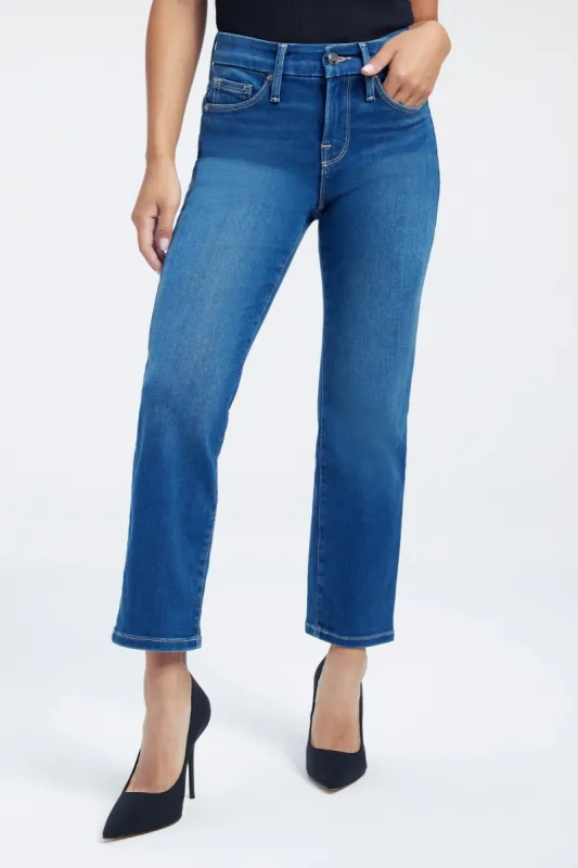 GOOD PETITE STRAIGHT JEANS| BLUE383 sold by Good American