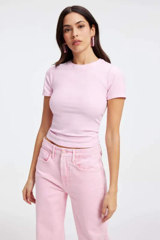 SUPER STRETCH BABY TEE | ROSEQUARTZ001 sold by Good American