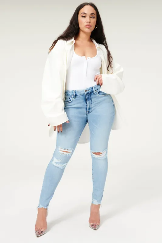 GOOD LEGS SKINNY JEANS | BLUE833 sold by Good American