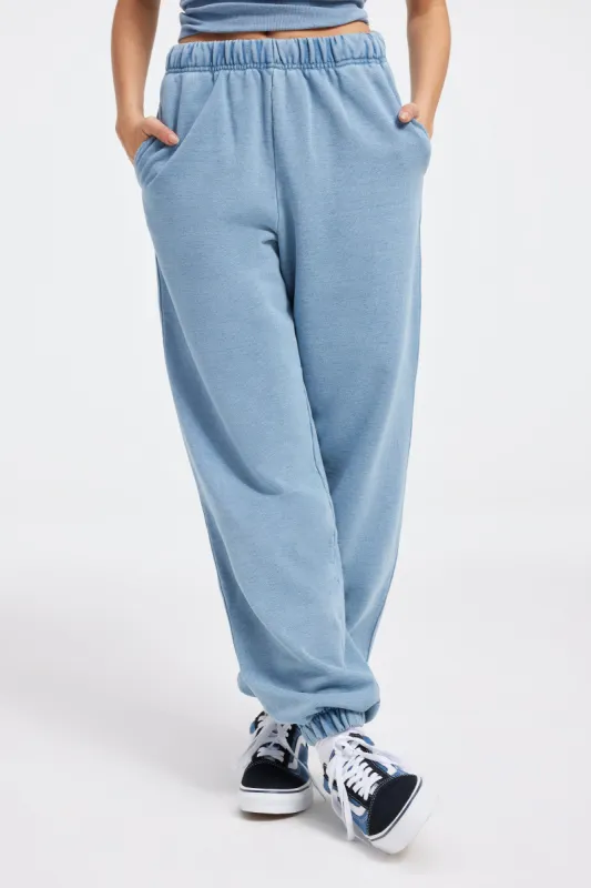 JEANIUS SWEATPANTS | INDIGO376 sold by Good American