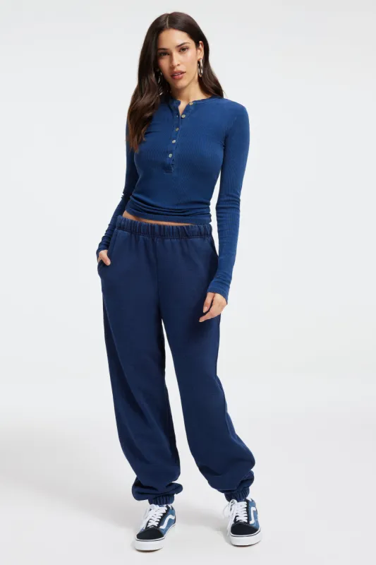 JEANIUS SWEATPANTS | INDIGO377 sold by Good American