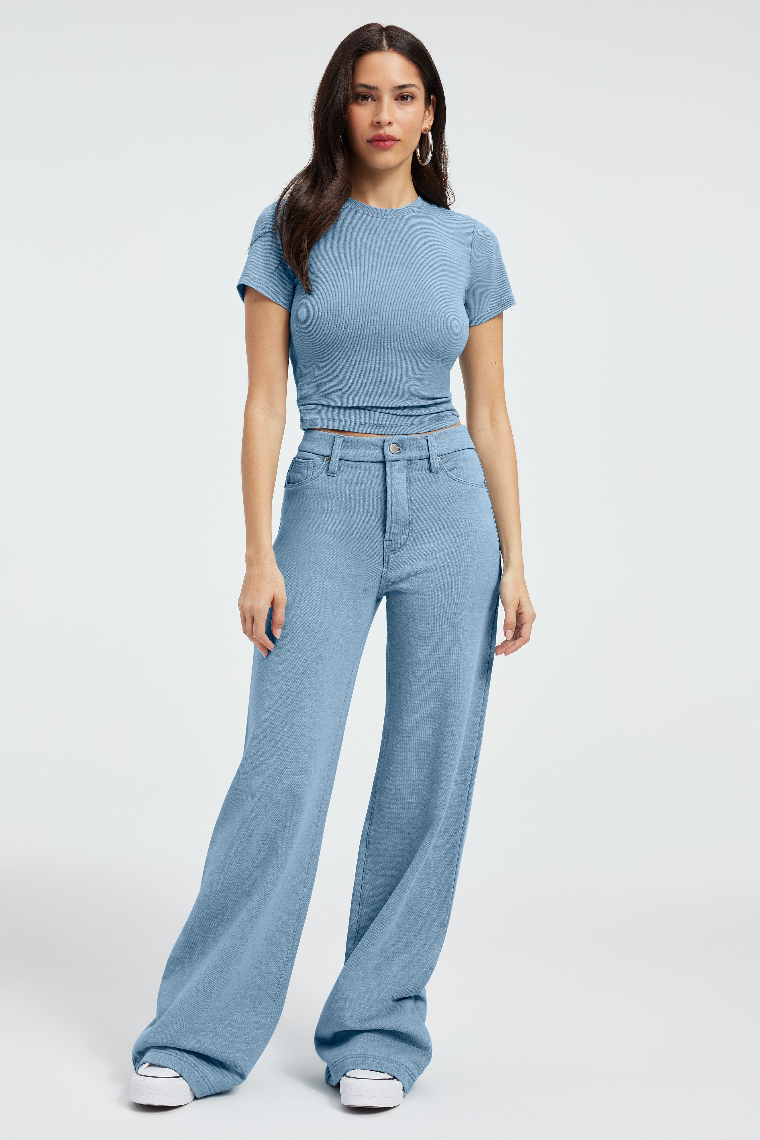 JEANIUS FITTED TEE | INDIGO376 sold by Good American product image thumbnail 6