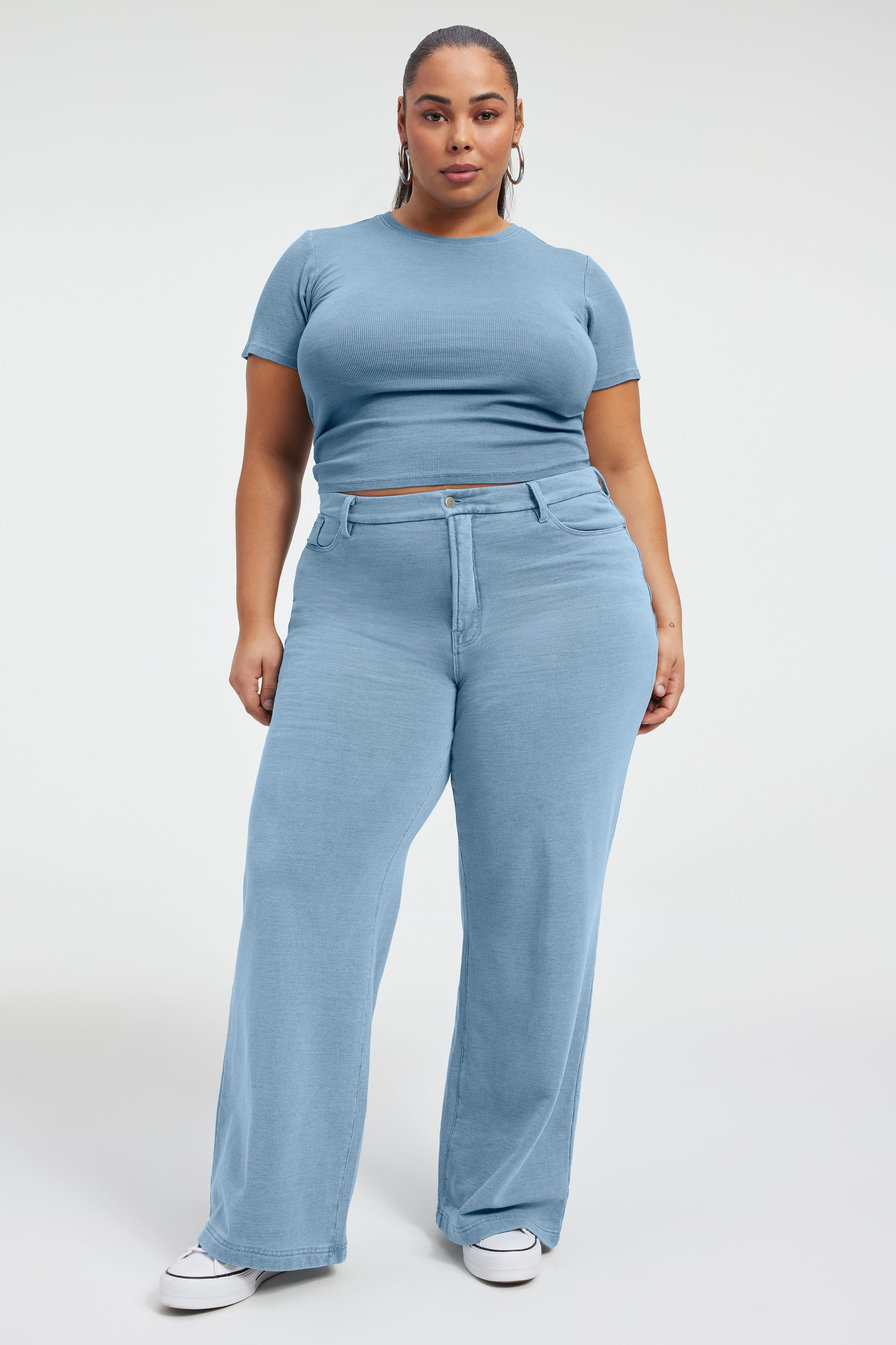 JEANIUS FITTED TEE | INDIGO376 sold by Good American product image thumbnail 2