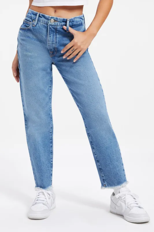 GOOD GIRLFRIEND PETITE JEANS | BLUE942 sold by Good American