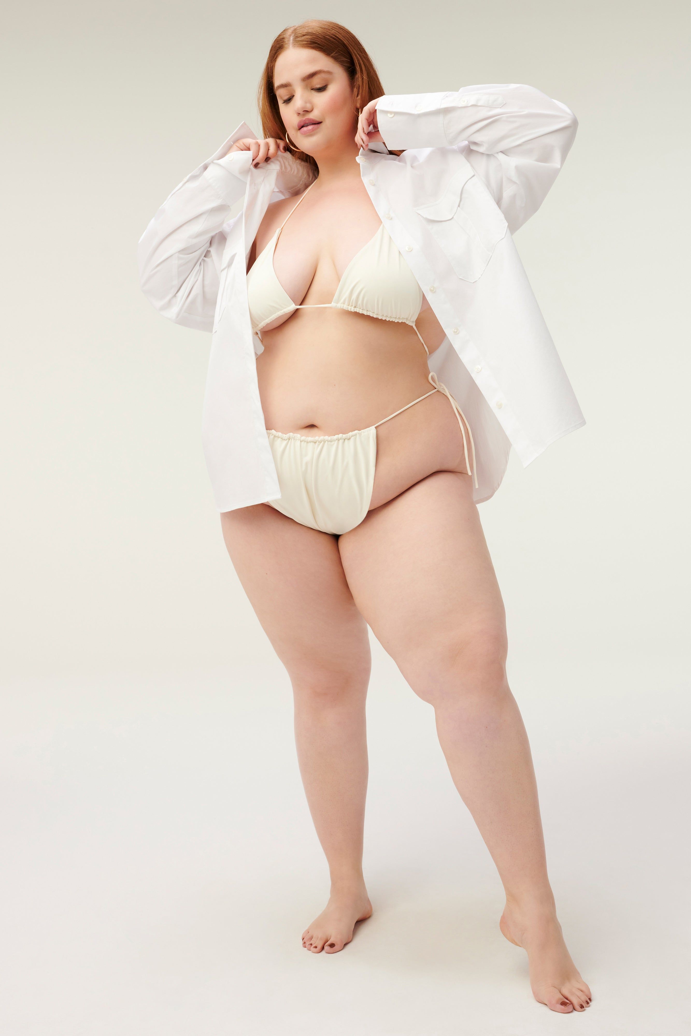 TINY TIES TOP | IVORY001 sold by Good American product image thumbnail 12