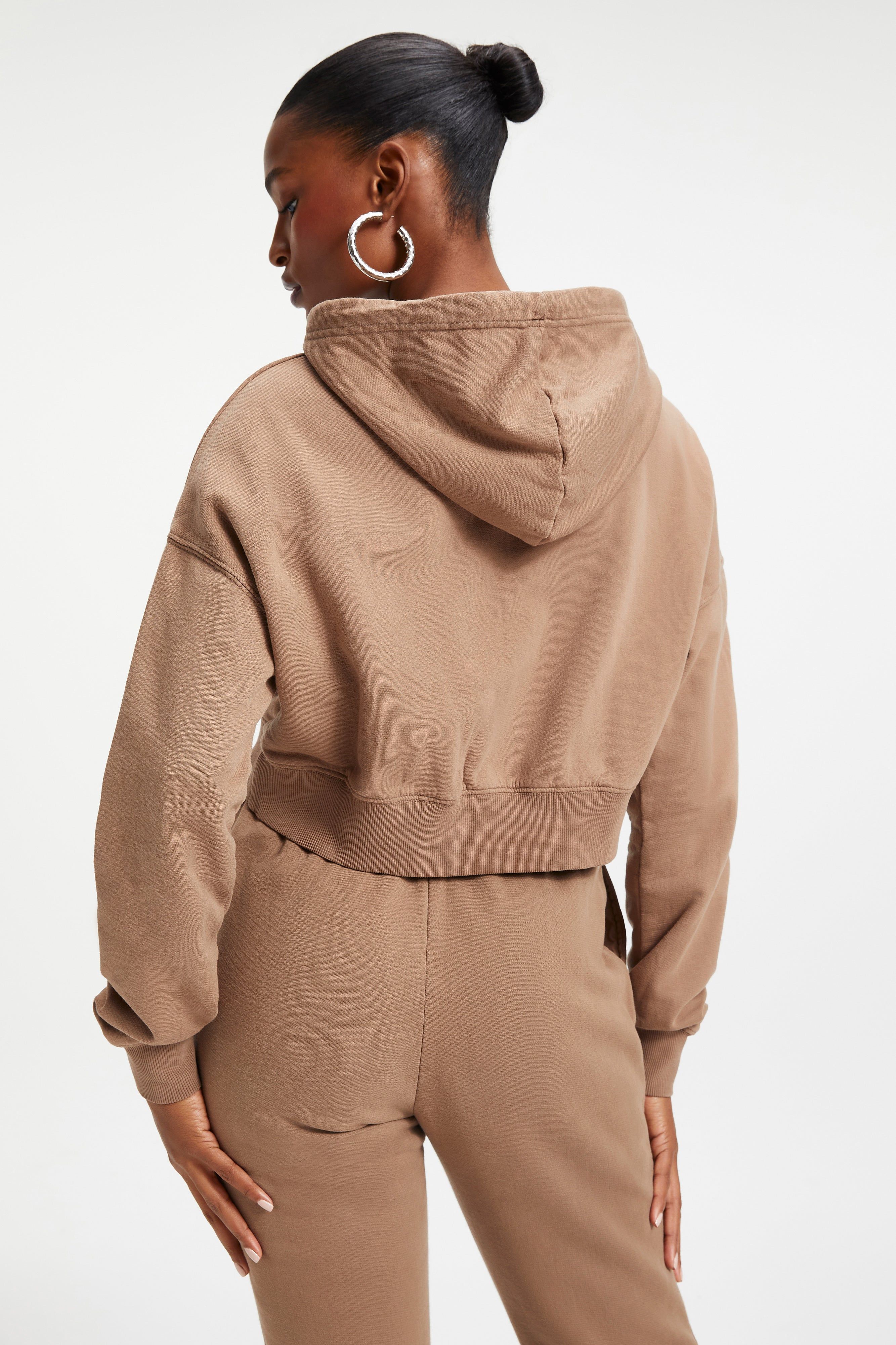 CROPPED & COOL HOODIE | PUTTY001 sold by Good American product image thumbnail 6