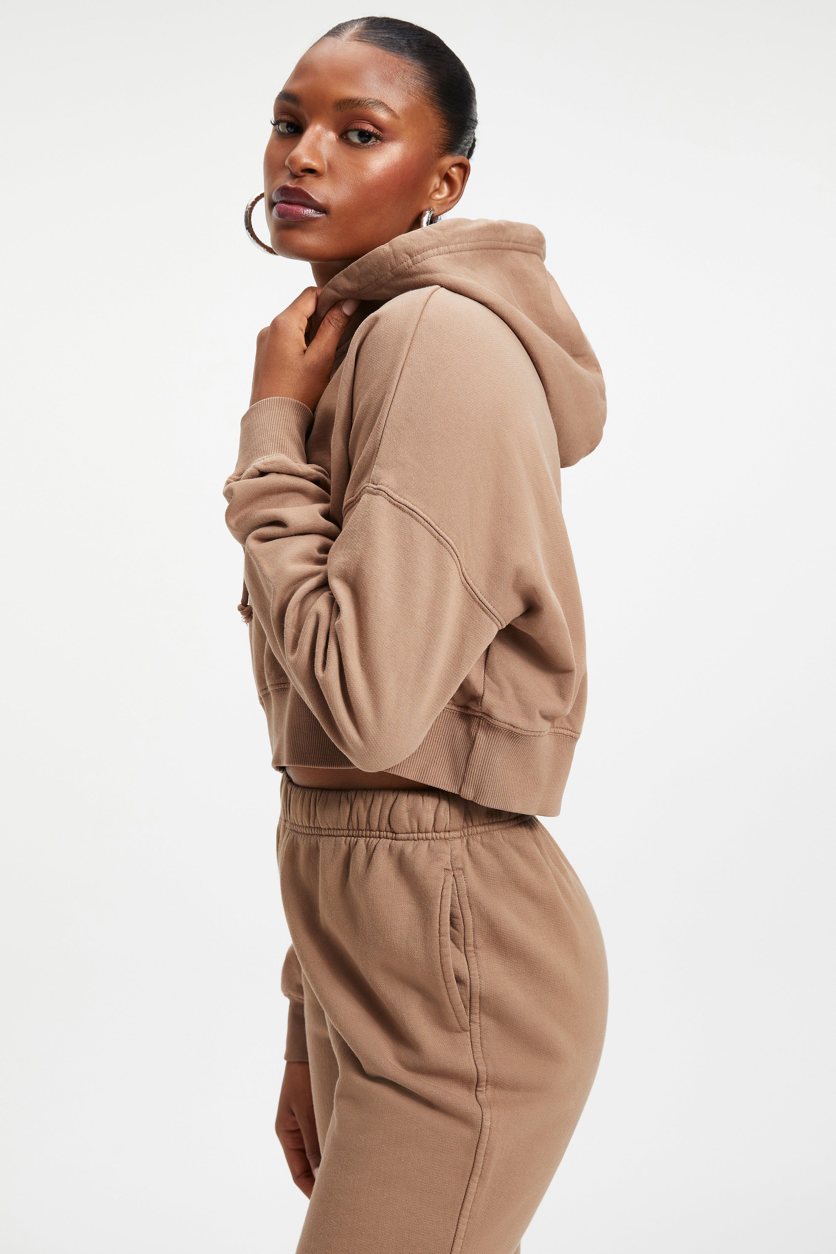 CROPPED & COOL HOODIE | PUTTY001 sold by Good American product image thumbnail 5