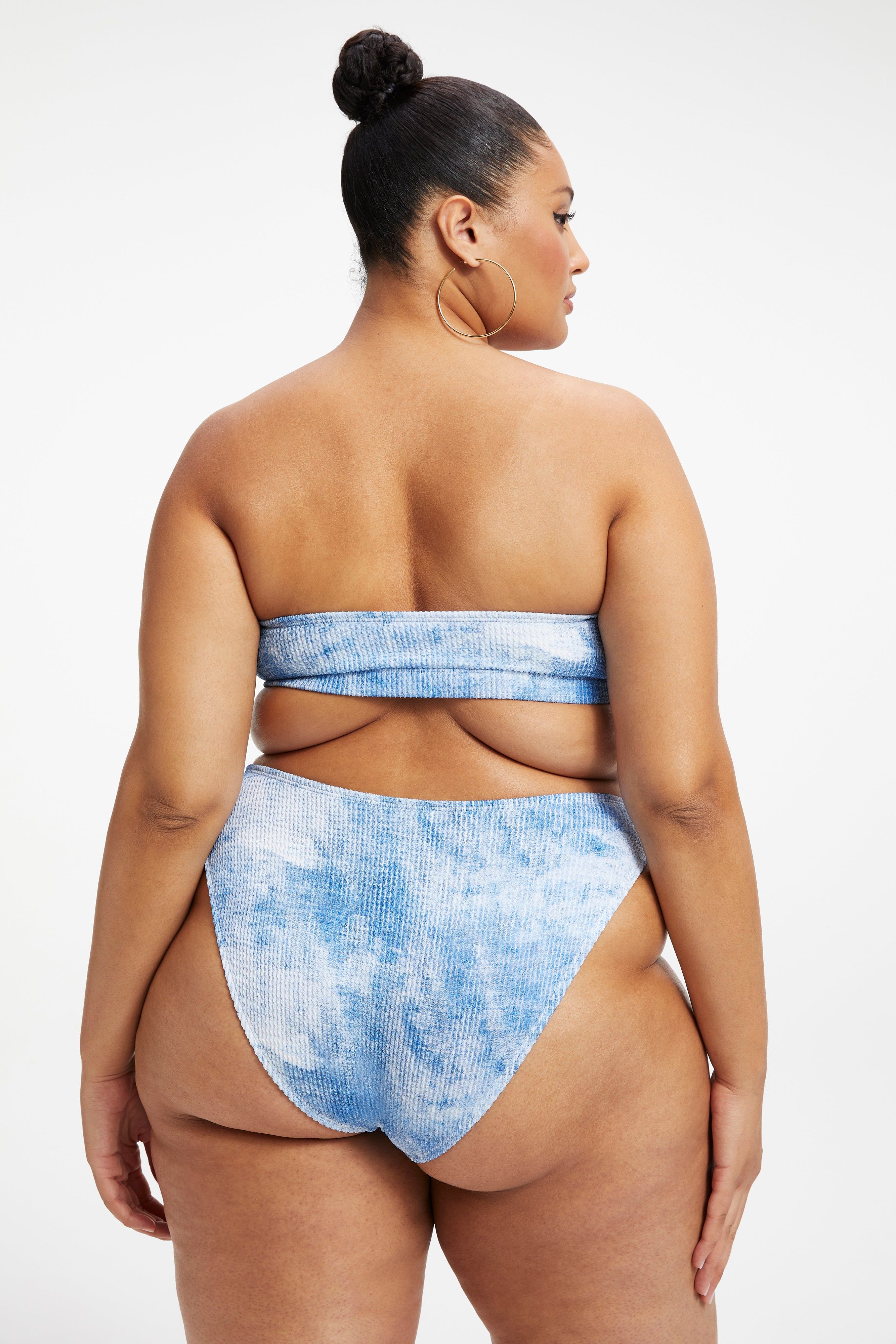 ALWAYS FITS BETTER BAND BIKINI TOP | INDIGO TIE DYE002 sold by Good American product image thumbnail 14