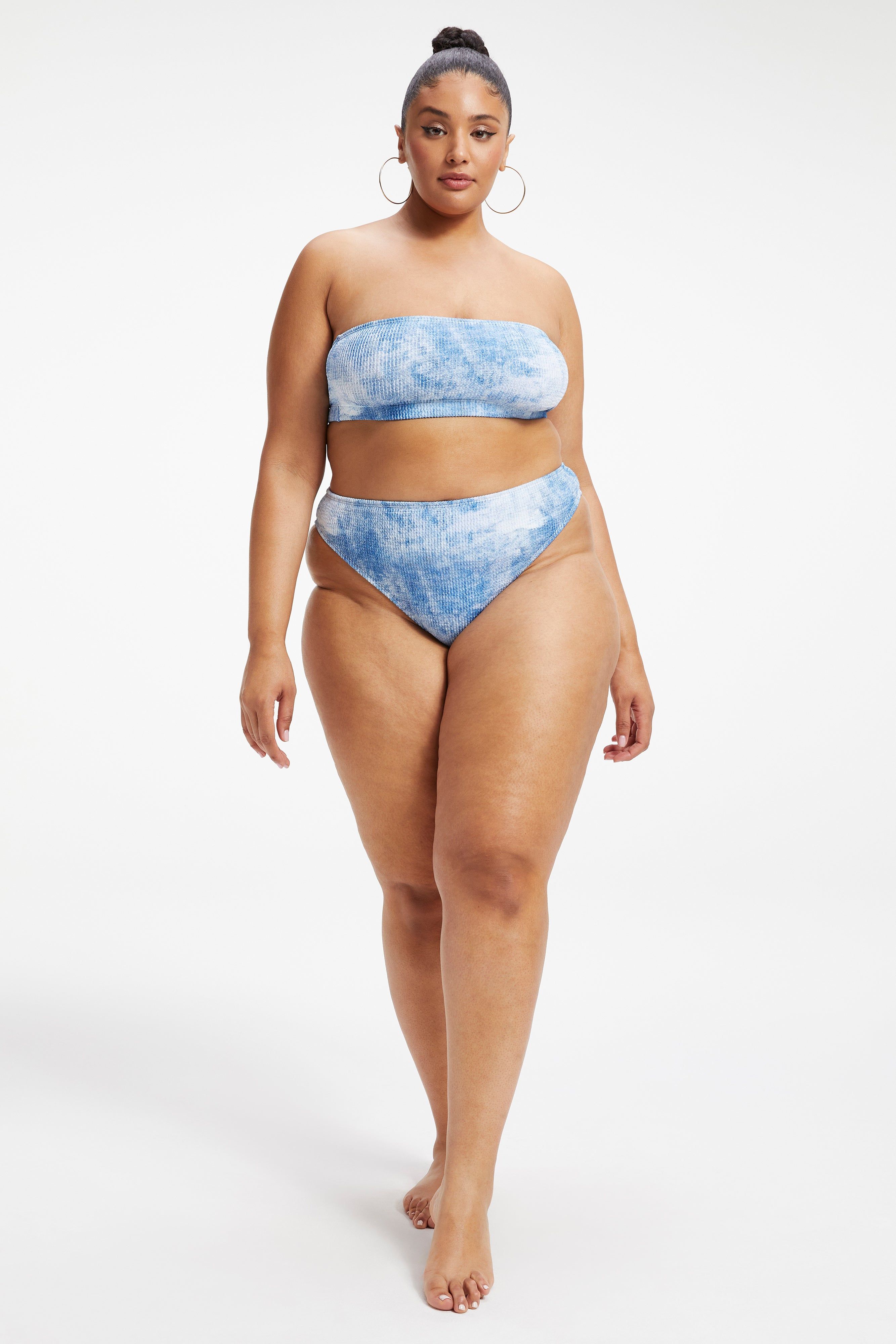 ALWAYS FITS BETTER BAND BIKINI TOP | INDIGO TIE DYE002 sold by Good American product image thumbnail 11