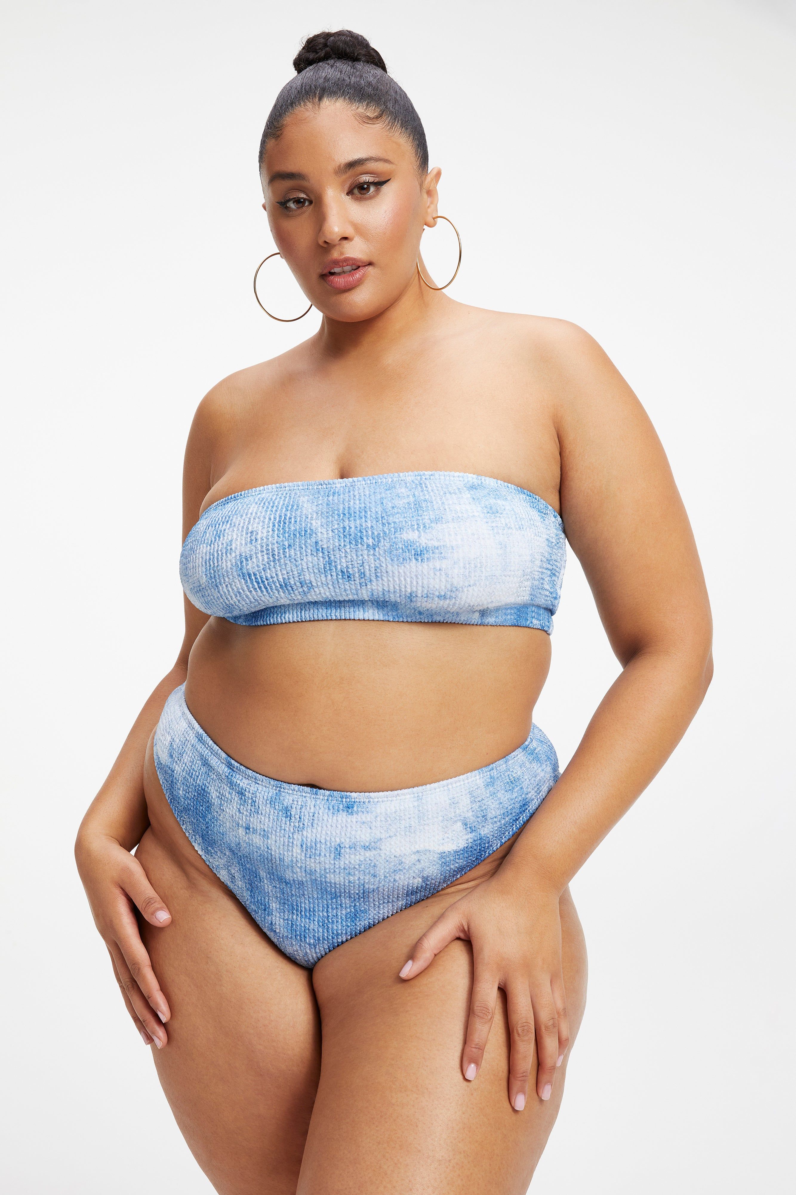 ALWAYS FITS BETTER BAND BIKINI TOP | INDIGO TIE DYE002 sold by Good American product image thumbnail 12