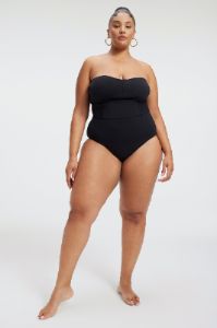 SCULPT STRAPLESS ONE-PIECE SWIMSUIT | BLACK001 sold by Good American